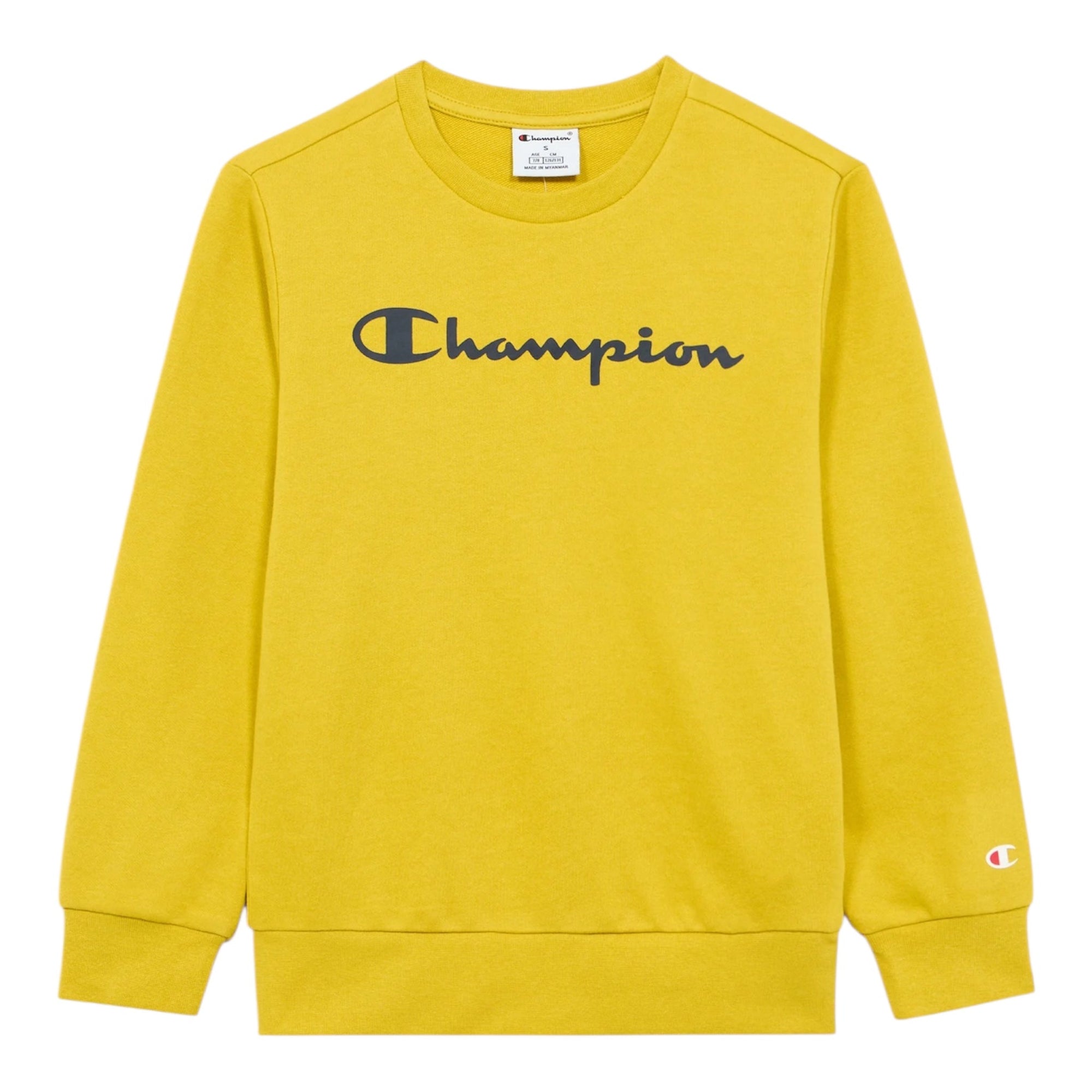 Champion Felpa Girocollo Junior 307359-YS170 Gialla Cotone