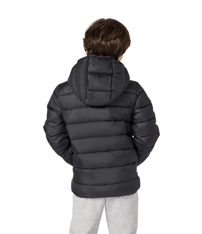 Champion Giacca Imbottita Bambino con Cappuccio Nero - Idrorepellente