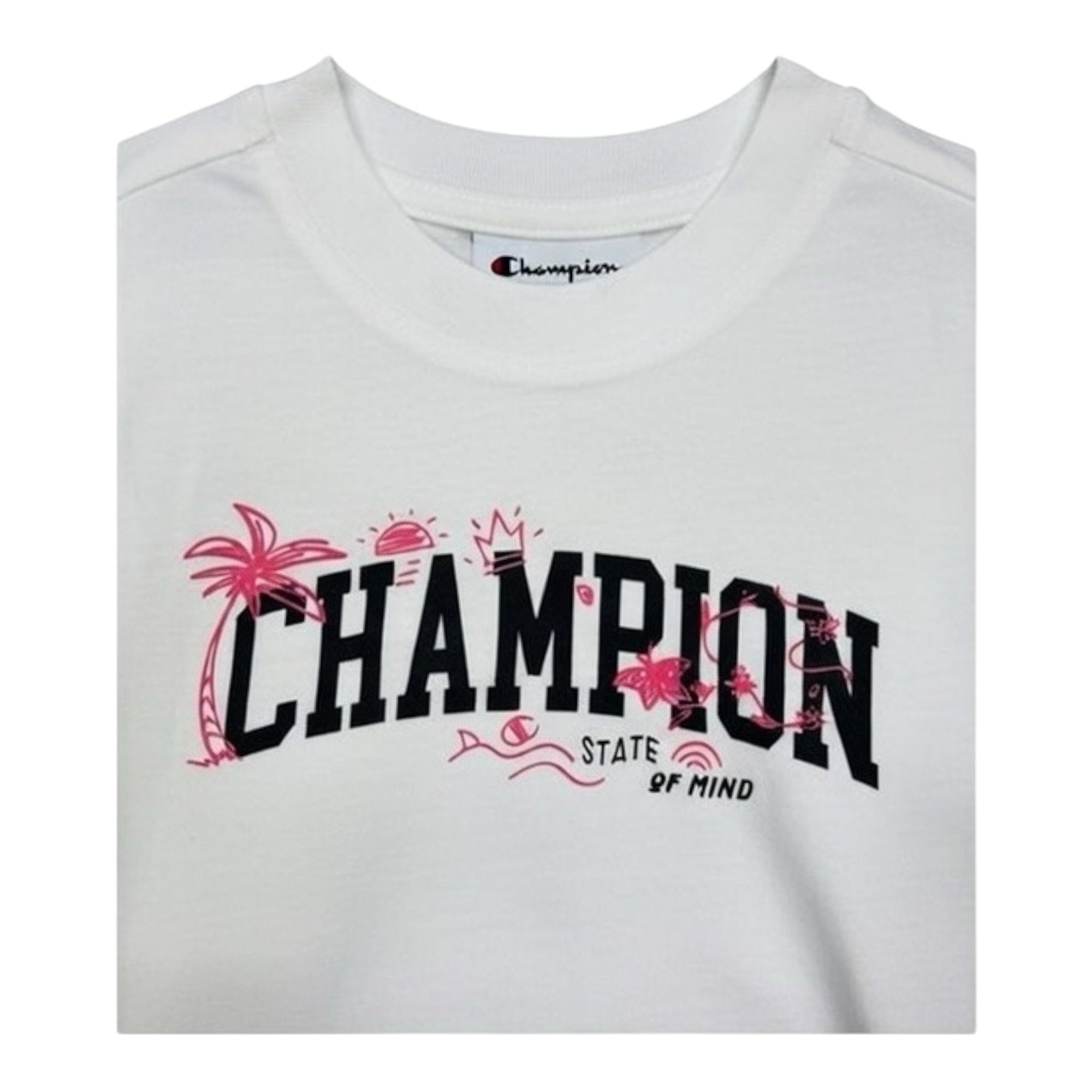 Champion T-shirt 405375 WW001 Junior Bianca