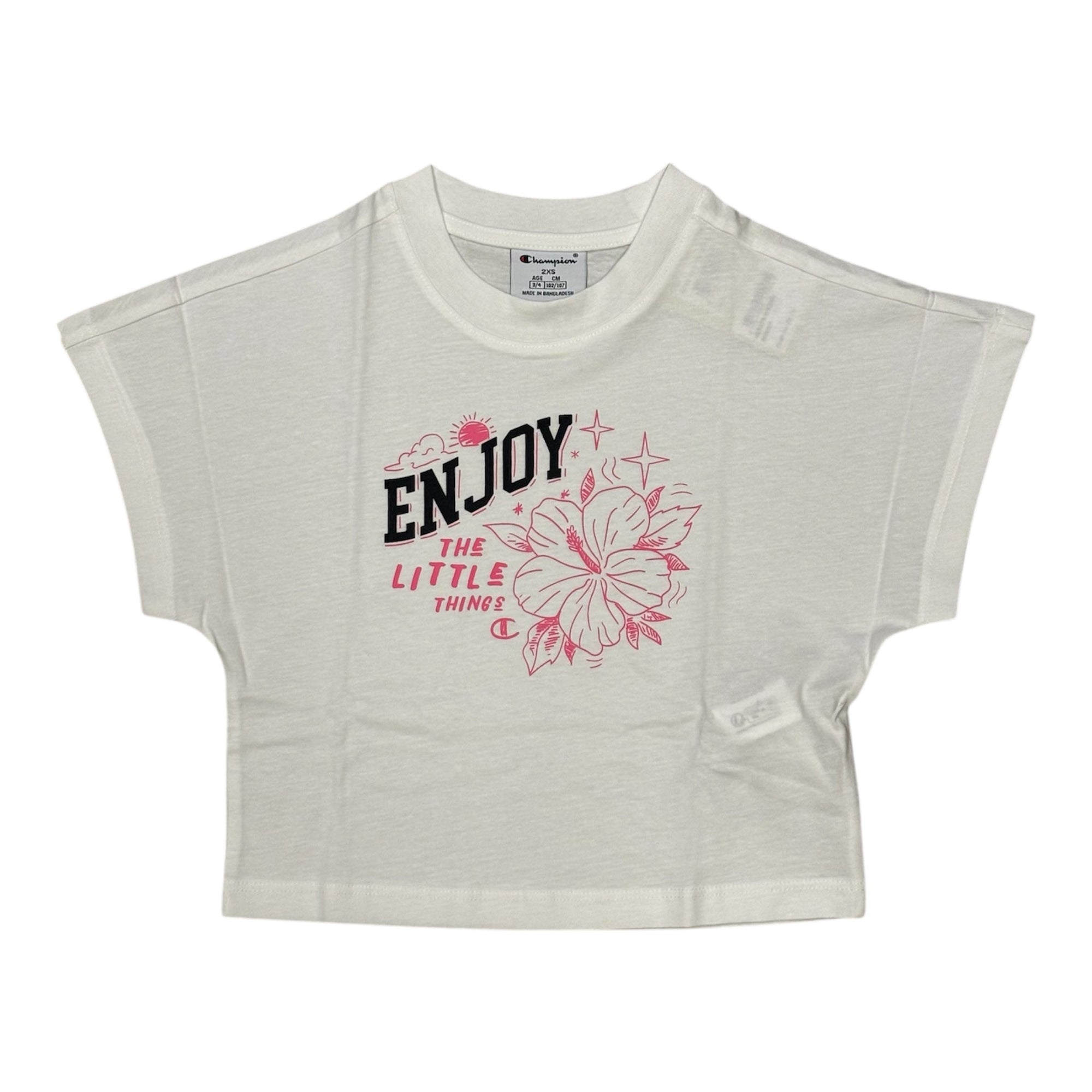 Champion T-shirt 405376 WW001 Junior Bianca