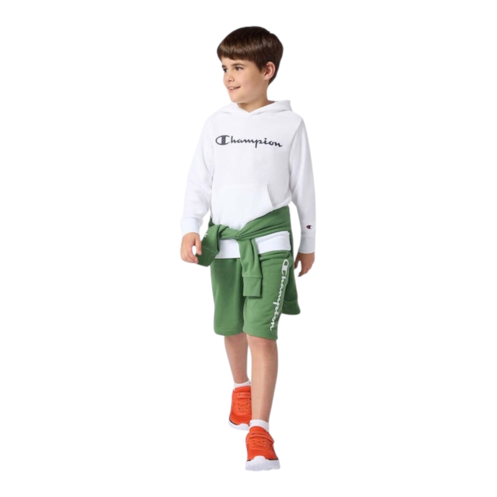 Champion Felpa Junior Cappuccio 307358-WW001 Bianca