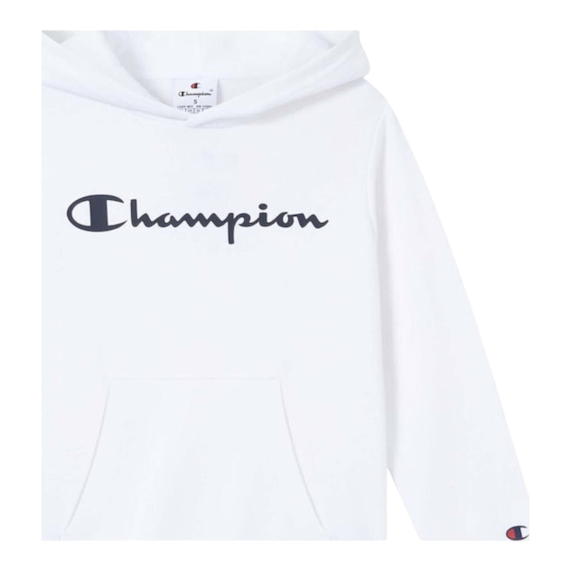Champion Felpa Junior Cappuccio 307358-WW001 Bianca
