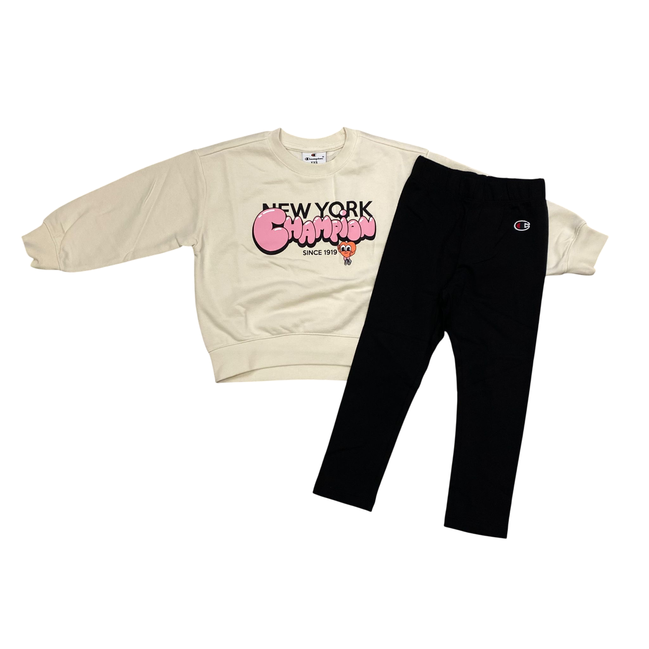 Champion Tuta Sportiva Bambina 405120-YS141 Sabbia Nero