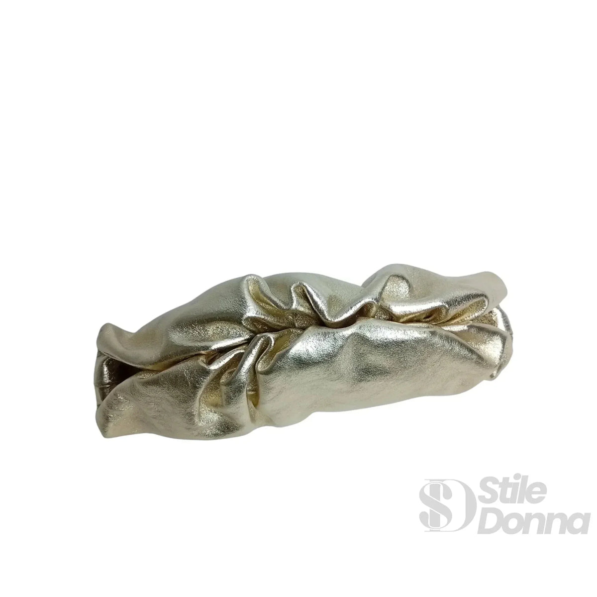 Romola Clutch Metallizzata in Vera Pelle