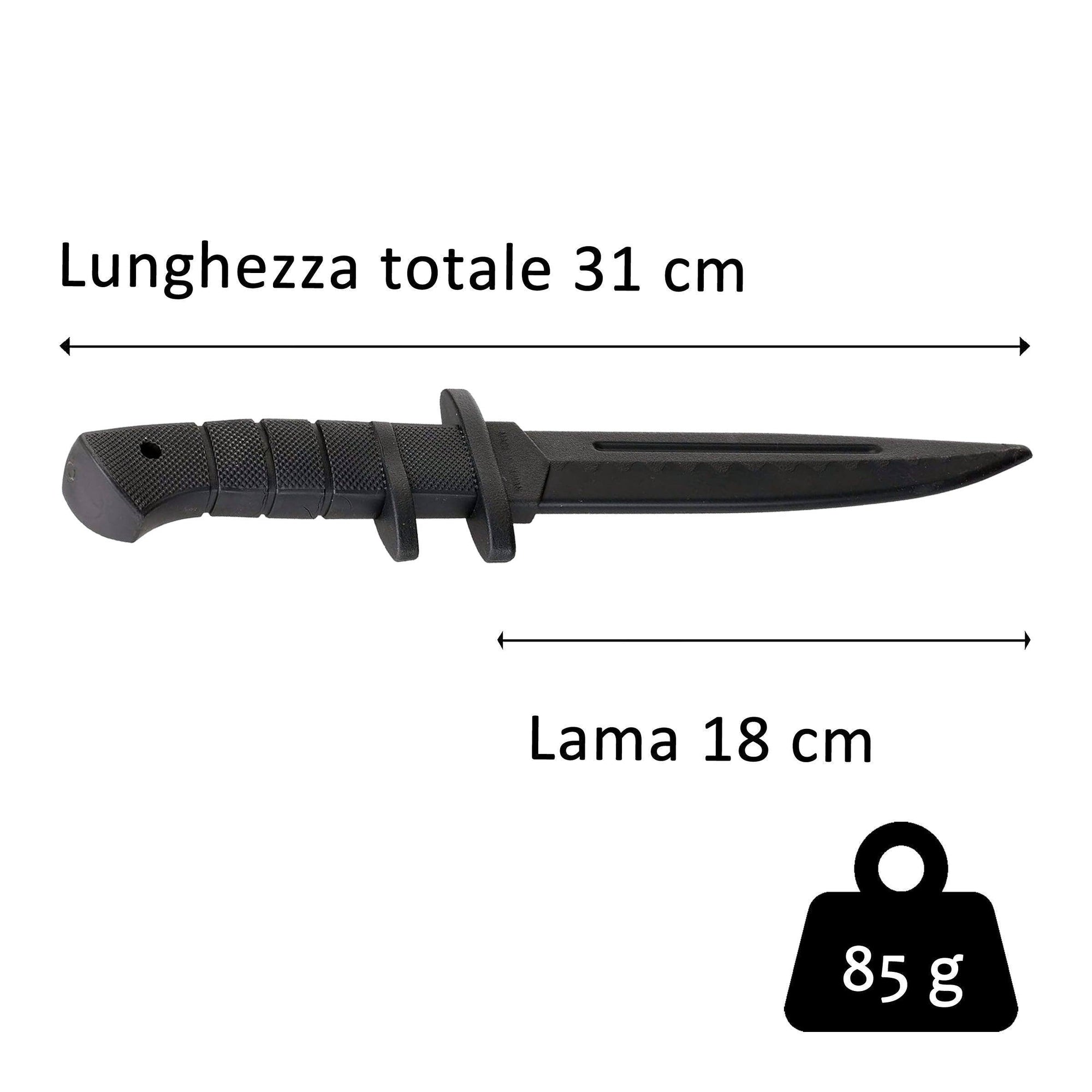 Coltello da allenamento difesa personale - Pugnale in gomma autodifesa arti marziali
