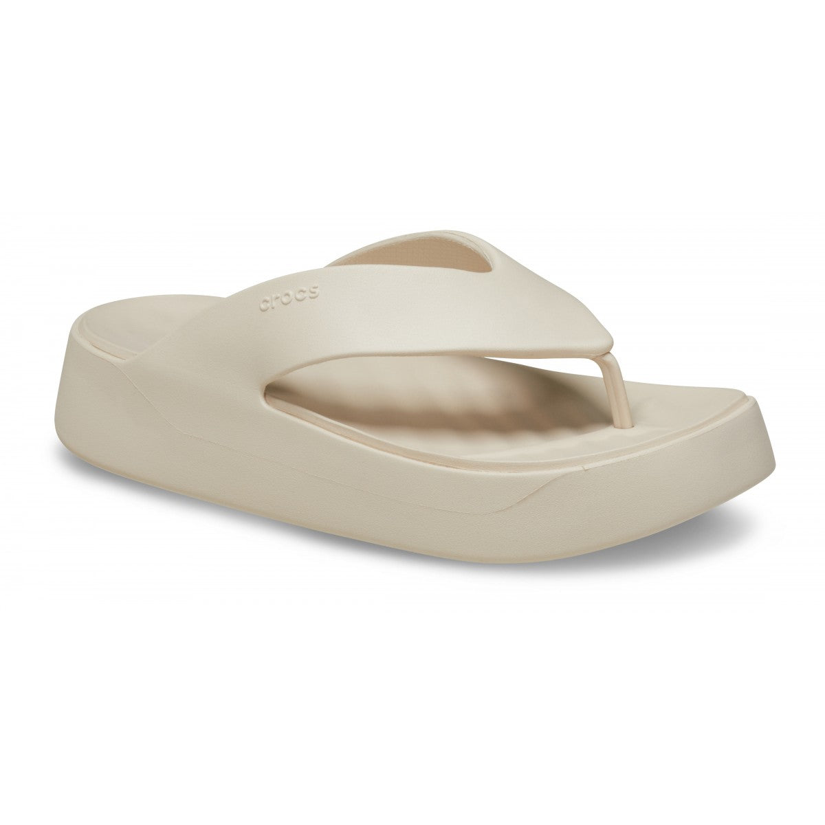 Crocs Getaway Platform Flip W 209410-STUC Sandalo Infradito Donna Stucco