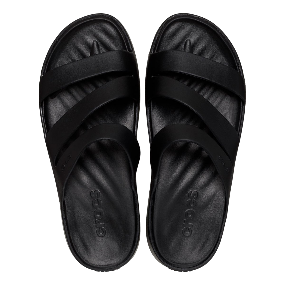 Crocs ciabatta sandalo Fuga Strappy da donna 209587-001 nero