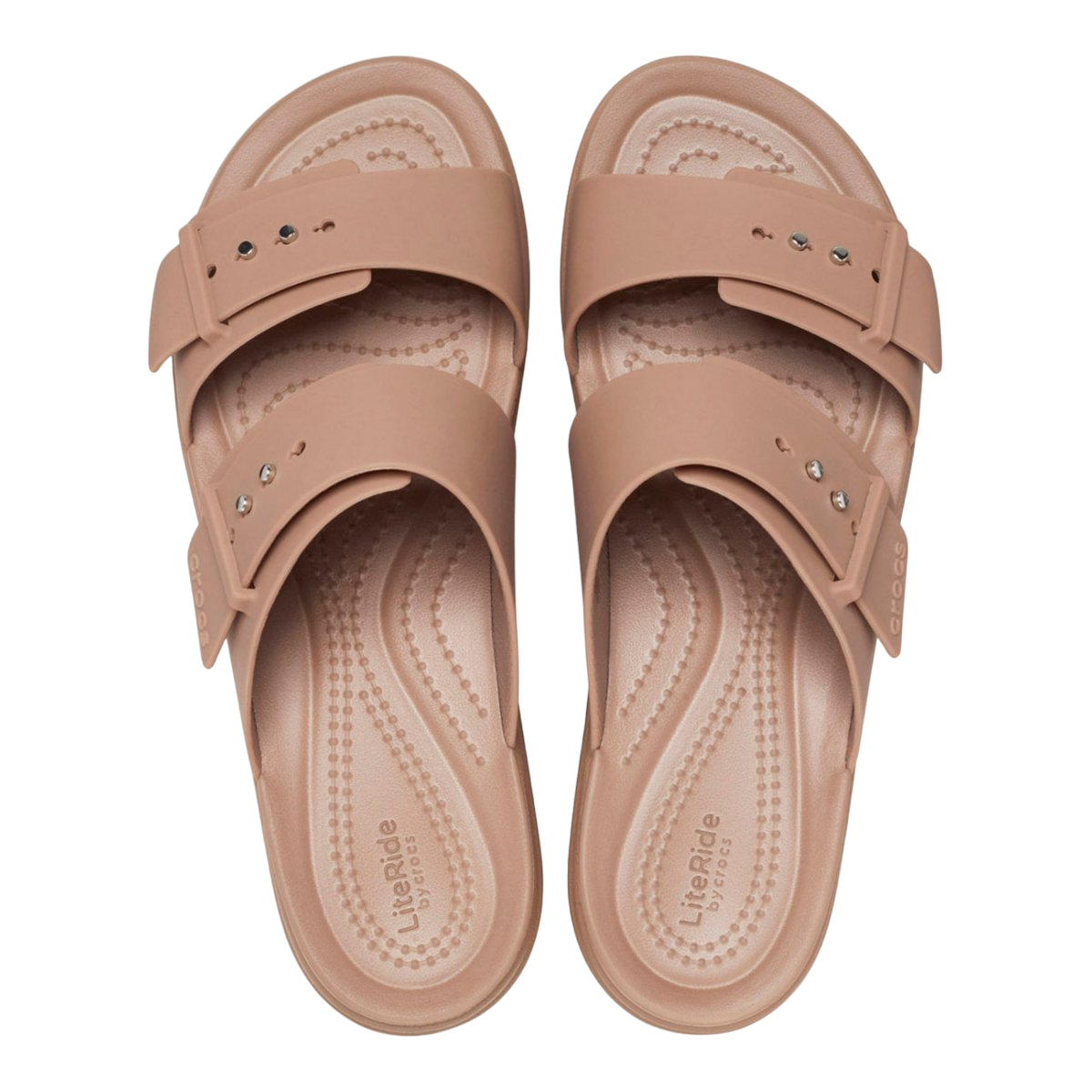 Crocs Sandalo Donna Brooklyn Buckle Low Wedge Zeppa 207431-2Q9 Latte