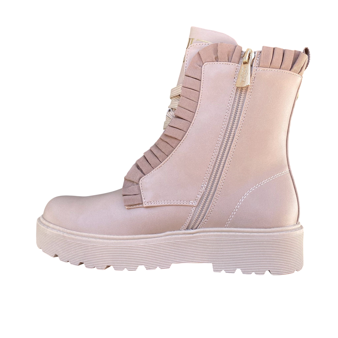 Cult Stivaletto T-388B 3540 Beige Ragazza 7 Fori Borchie Rouge
