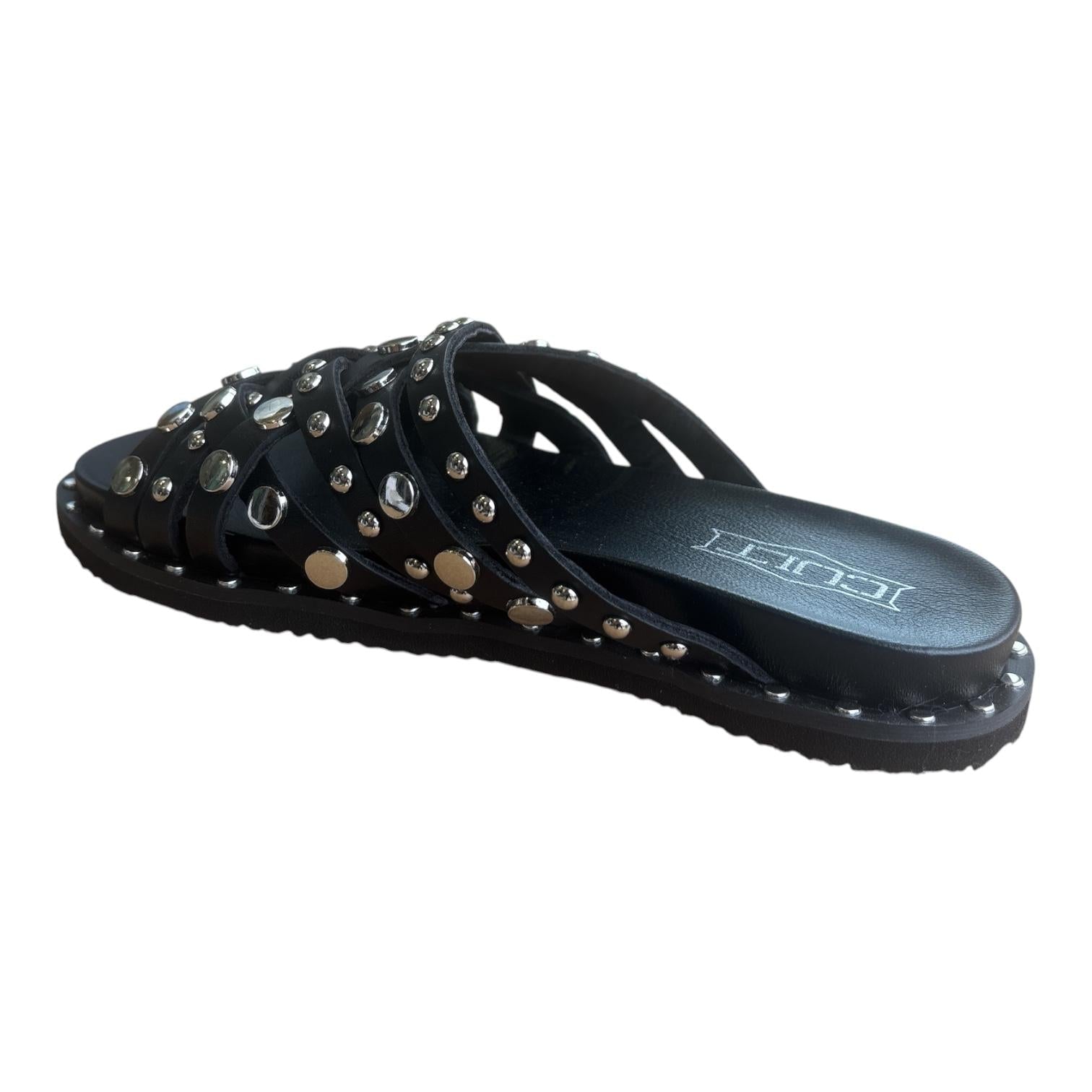 Cult Sandalo Basso Donna Nero Borchie Roshelle 4275 - CLW427503
