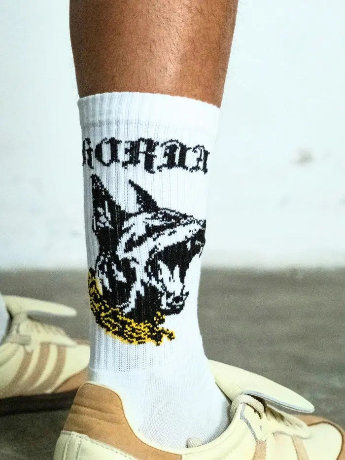 Custom socks Calzino Horda con ricamo Dobermann