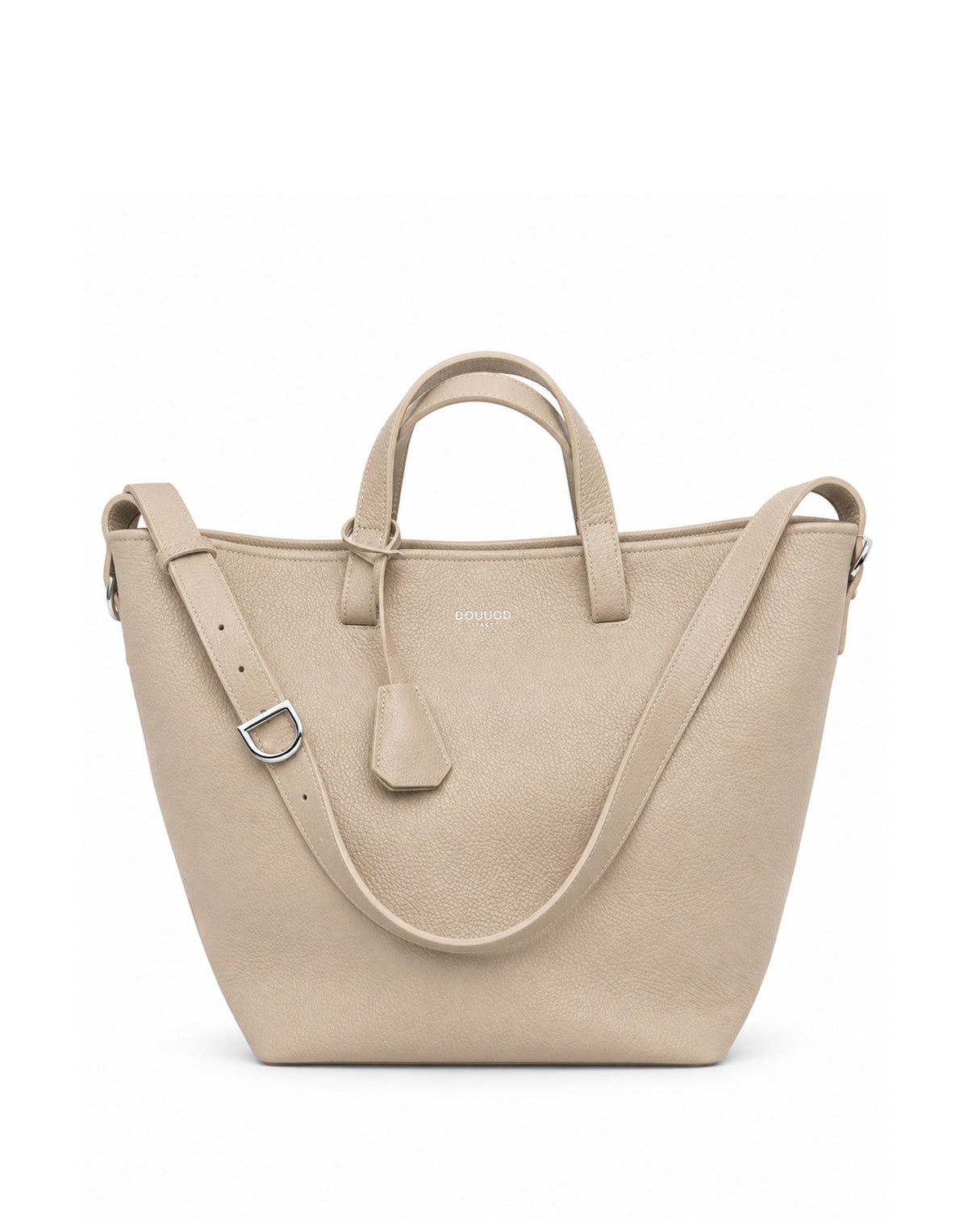 DOUUOD Borsa Shopping Giulia in Pelle Martellata Marmo