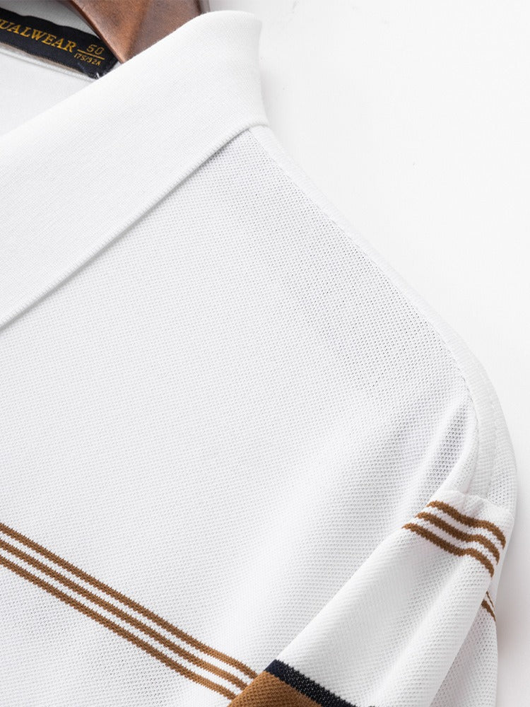 Polo Uomo Slim Fit con Taschino e Linee a Contrasto – Manica Corta
