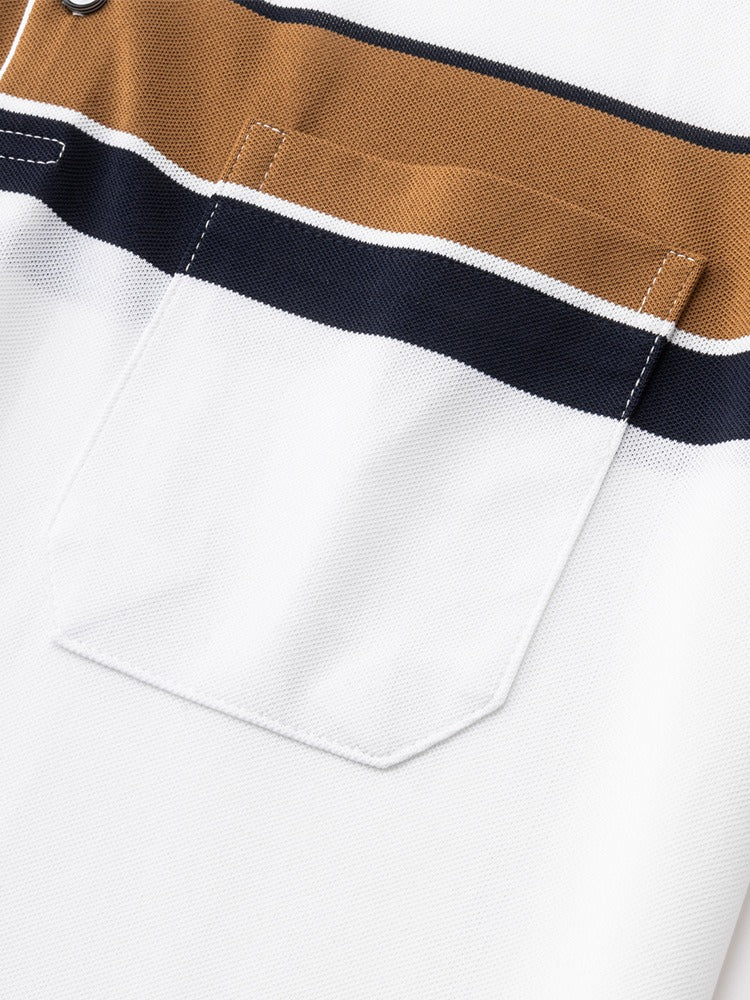 Polo Uomo Slim Fit con Taschino e Linee a Contrasto – Manica Corta