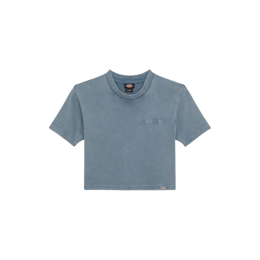 Dickies maglietta manica corta da donna a coste Plentywood DK0A866FG701 nuvole grigie