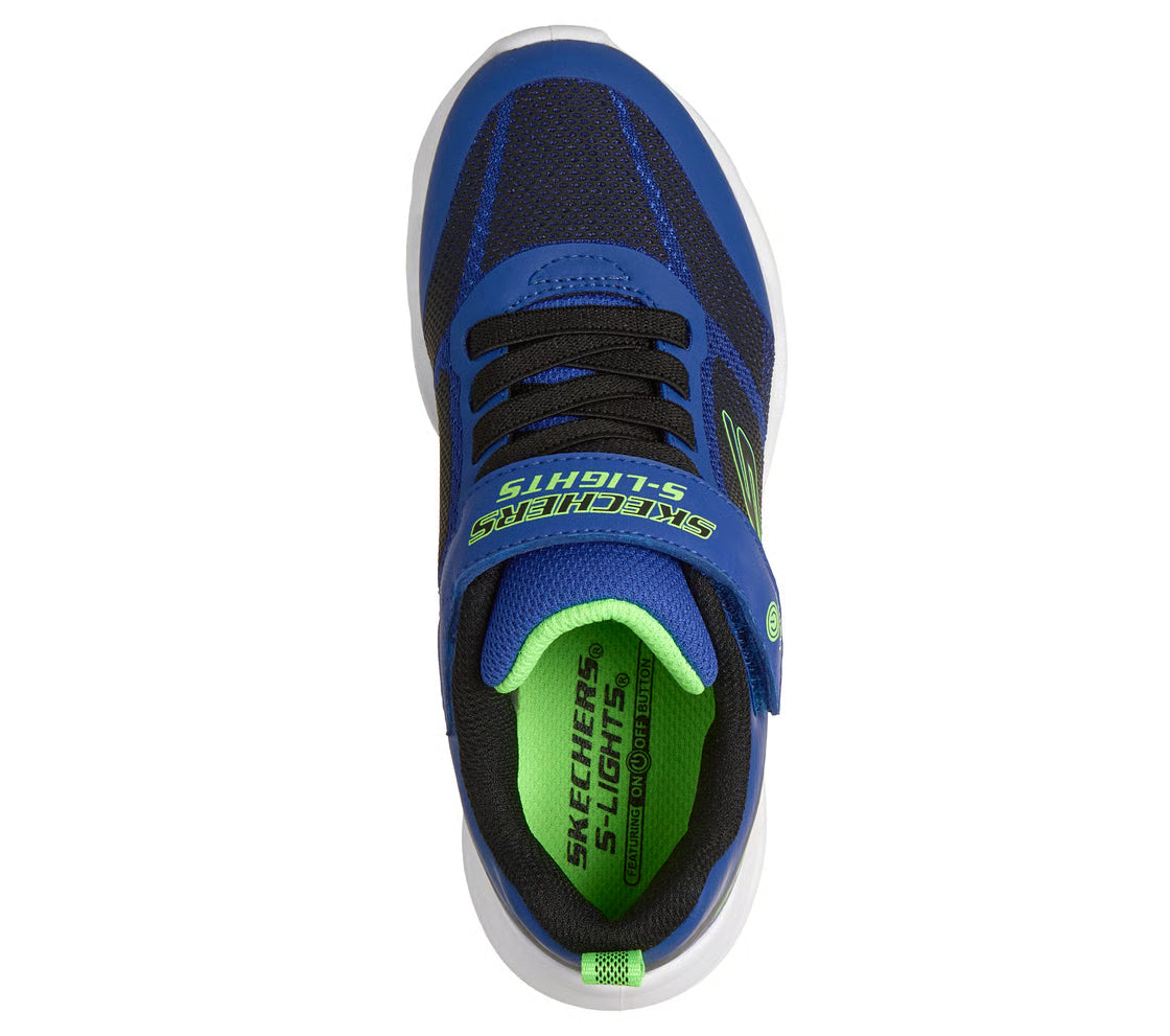 Skechers scarpa con velcro e luci da junior Glide-Step Lights 400240LC/BLBK blu