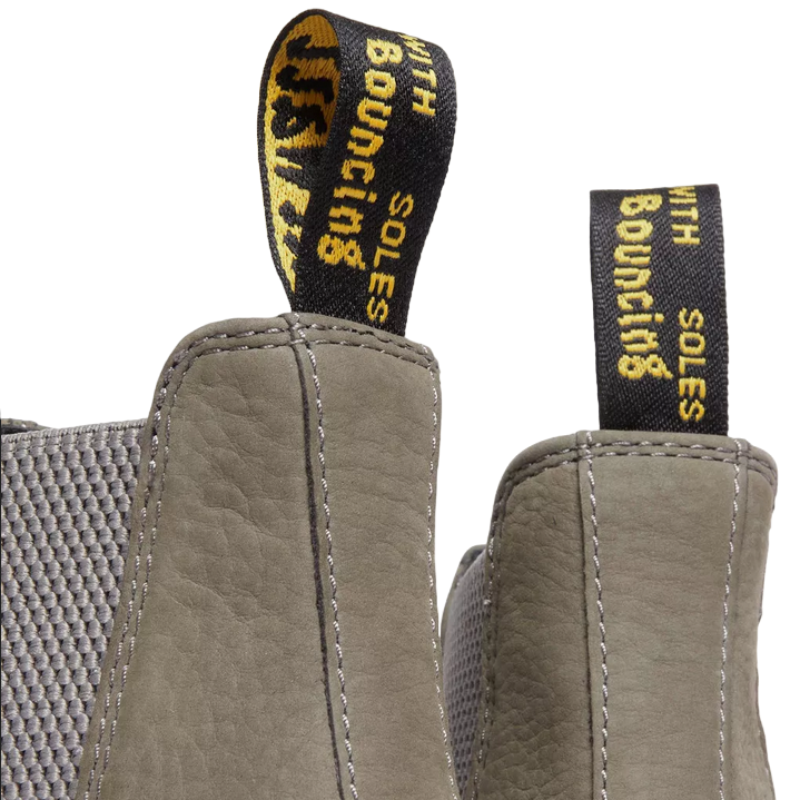 Dr. Martens stivaletto Chelsea 2976 in nubuk lavorato 31130059 grigio nickel