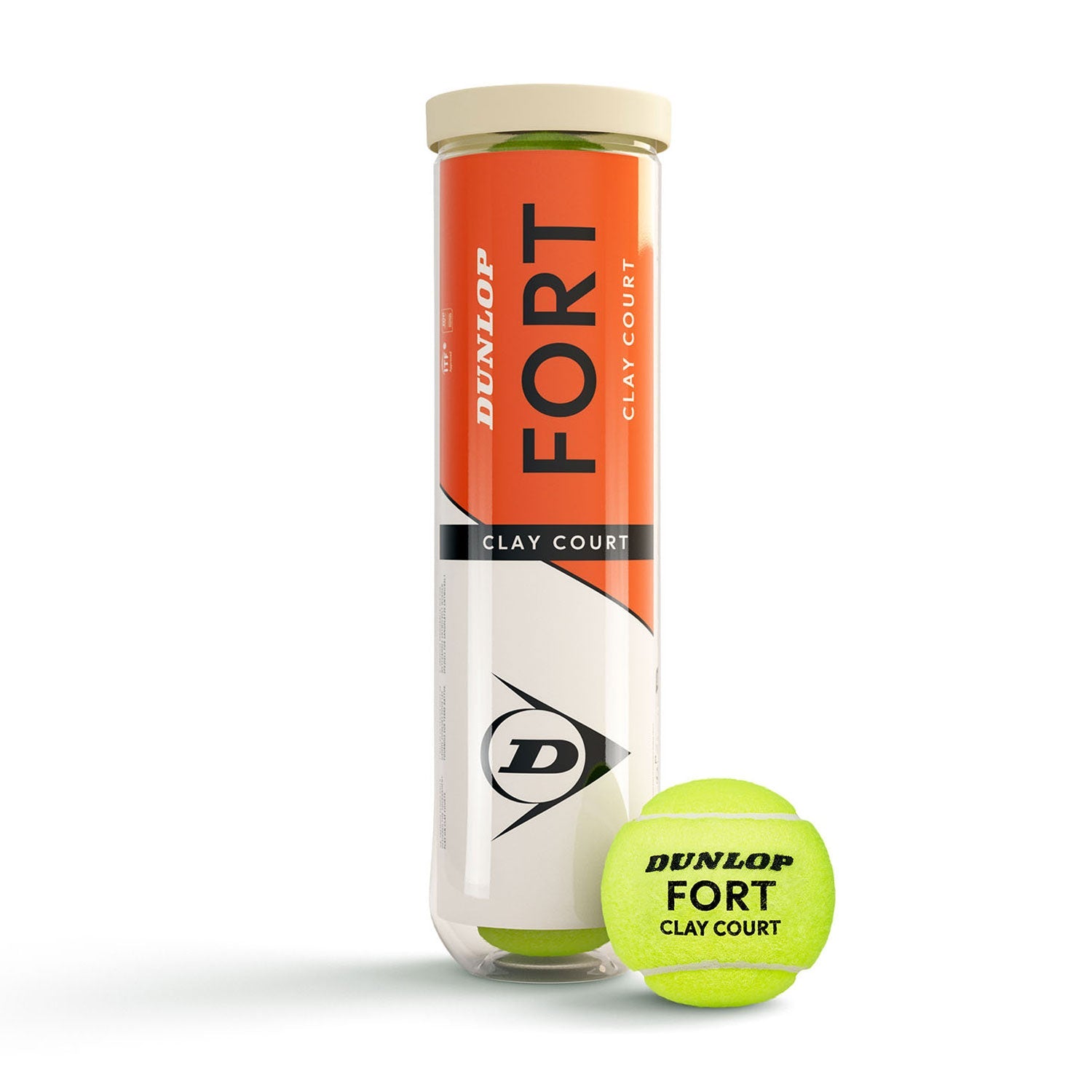 Dunlop Palline Tennis Fort Clay Court 601613 – Tubo 4 Palline Terra Rossa ITF