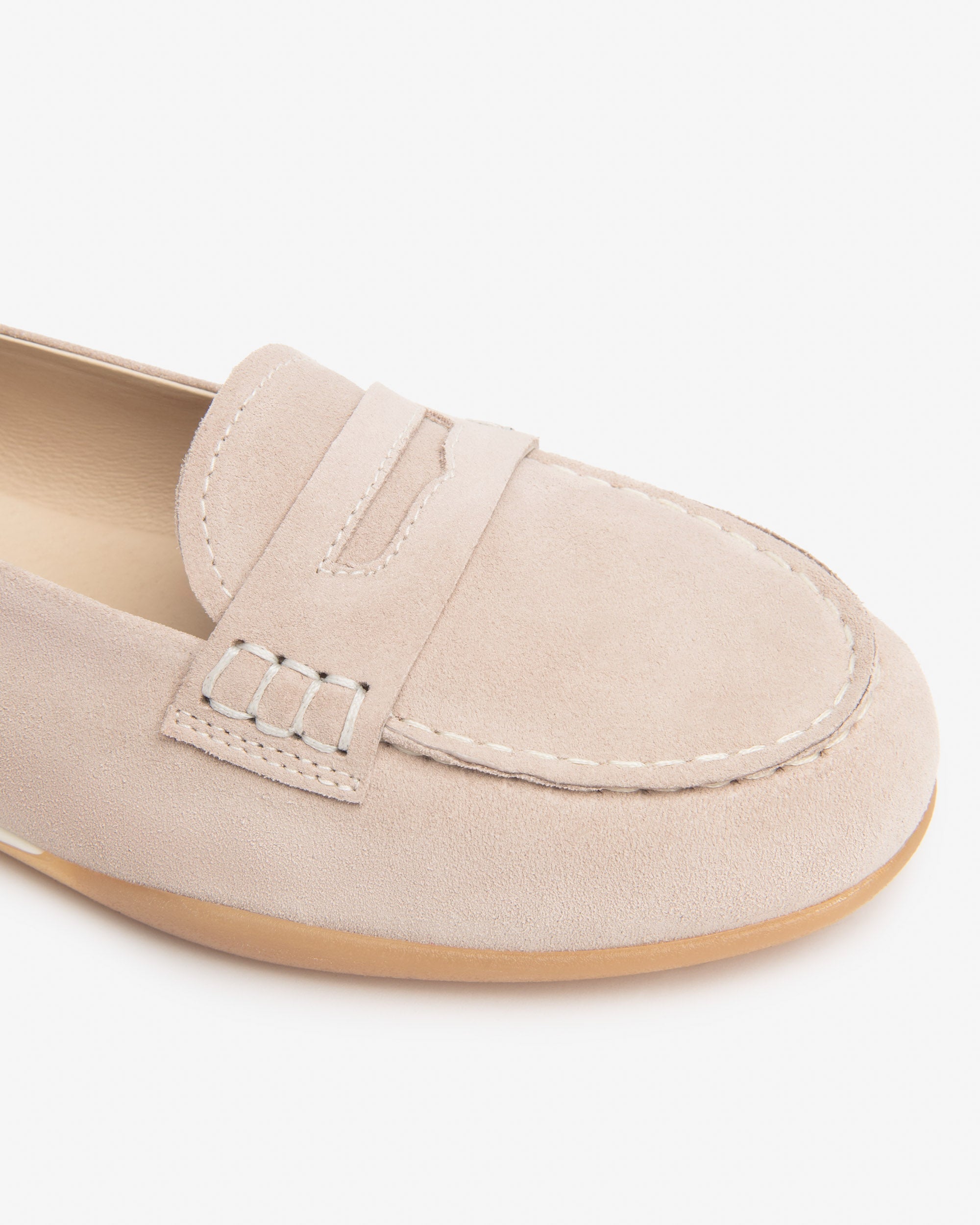 Mocassini in pelle scamosciata Beige da donna  E615040D_677