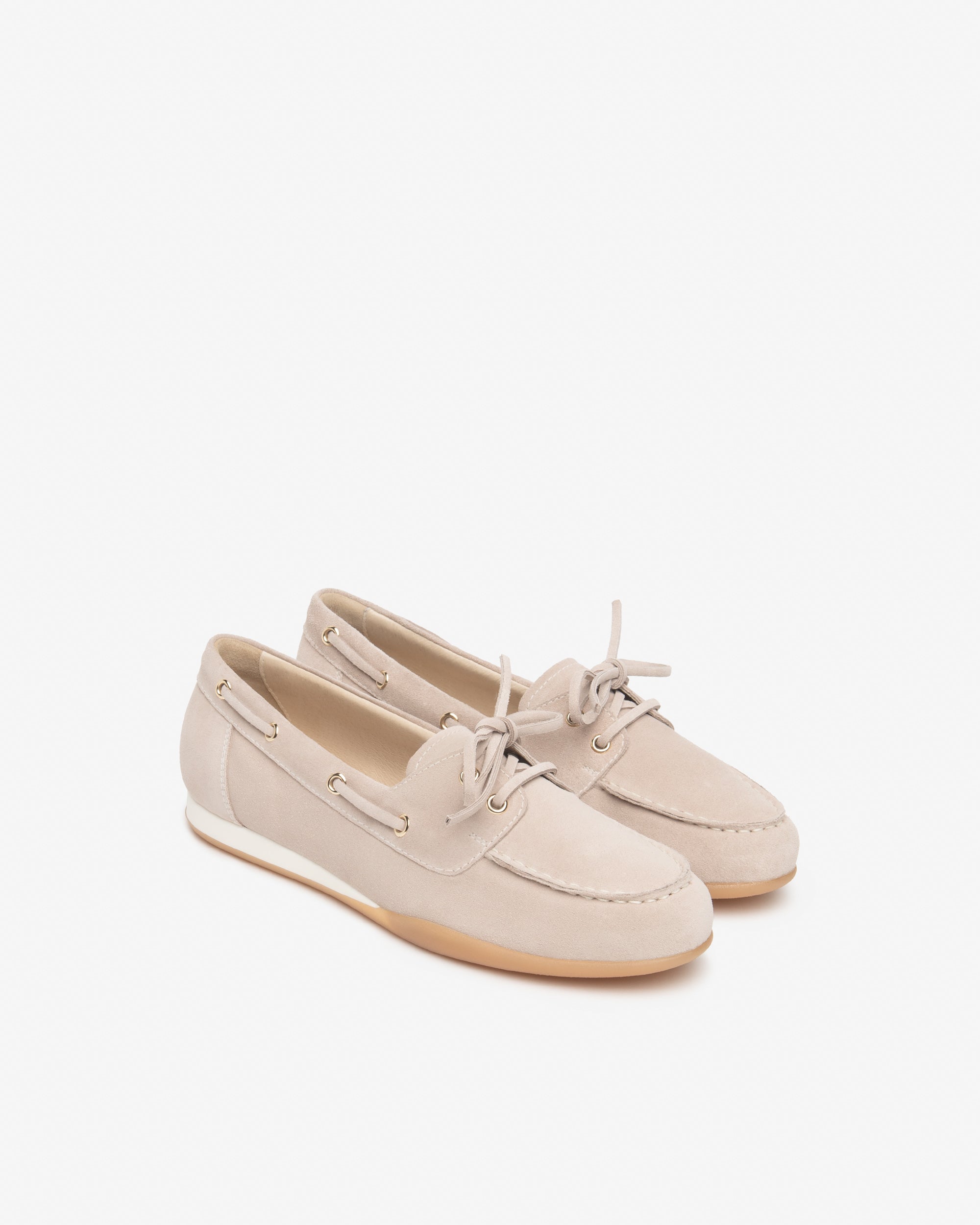 Mocassini in pelle scamosciata Beige da donna E615042d_677