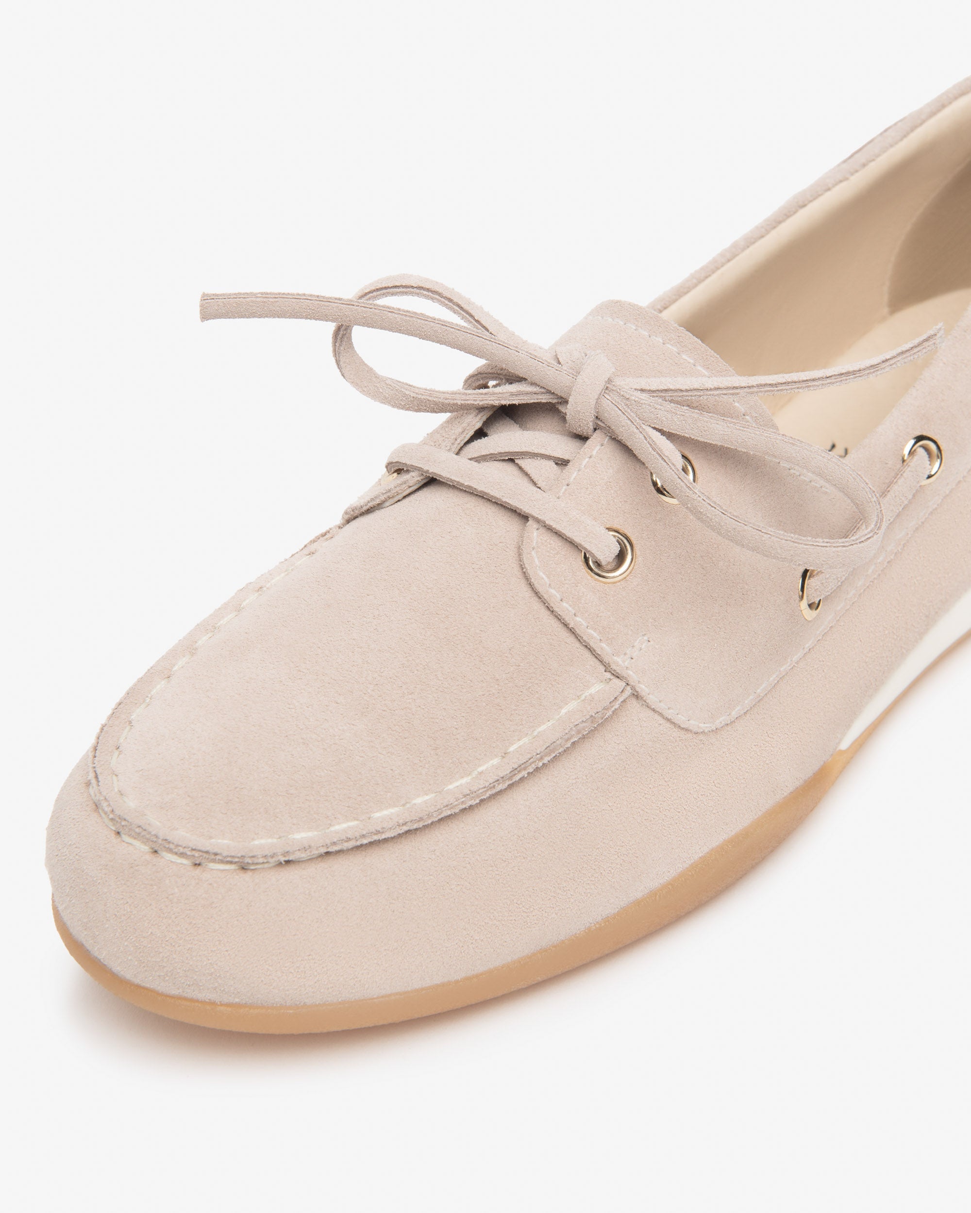 Mocassini in pelle scamosciata Beige da donna E615042d_677