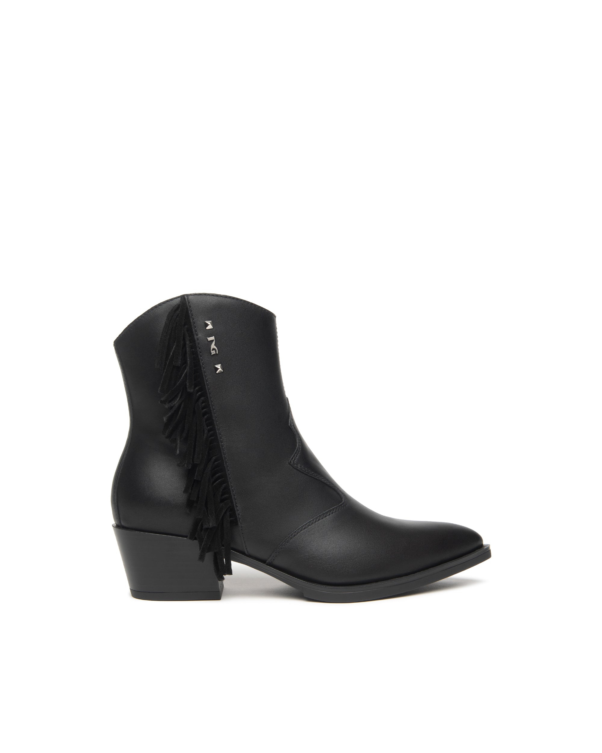 Stivaletti in pelle da donna Nero E615130D_100
