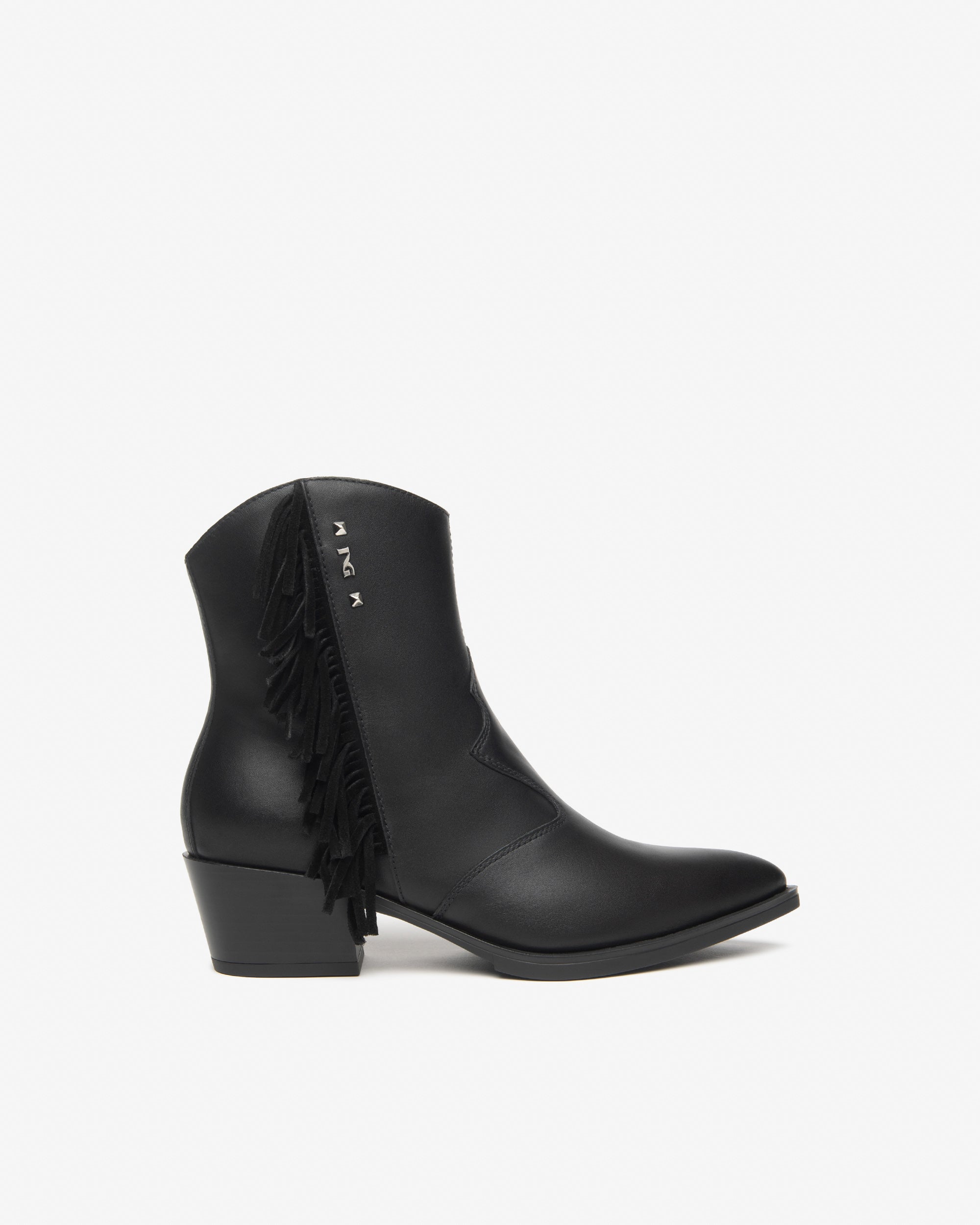 Stivaletti in pelle da donna Nero E615130D_100