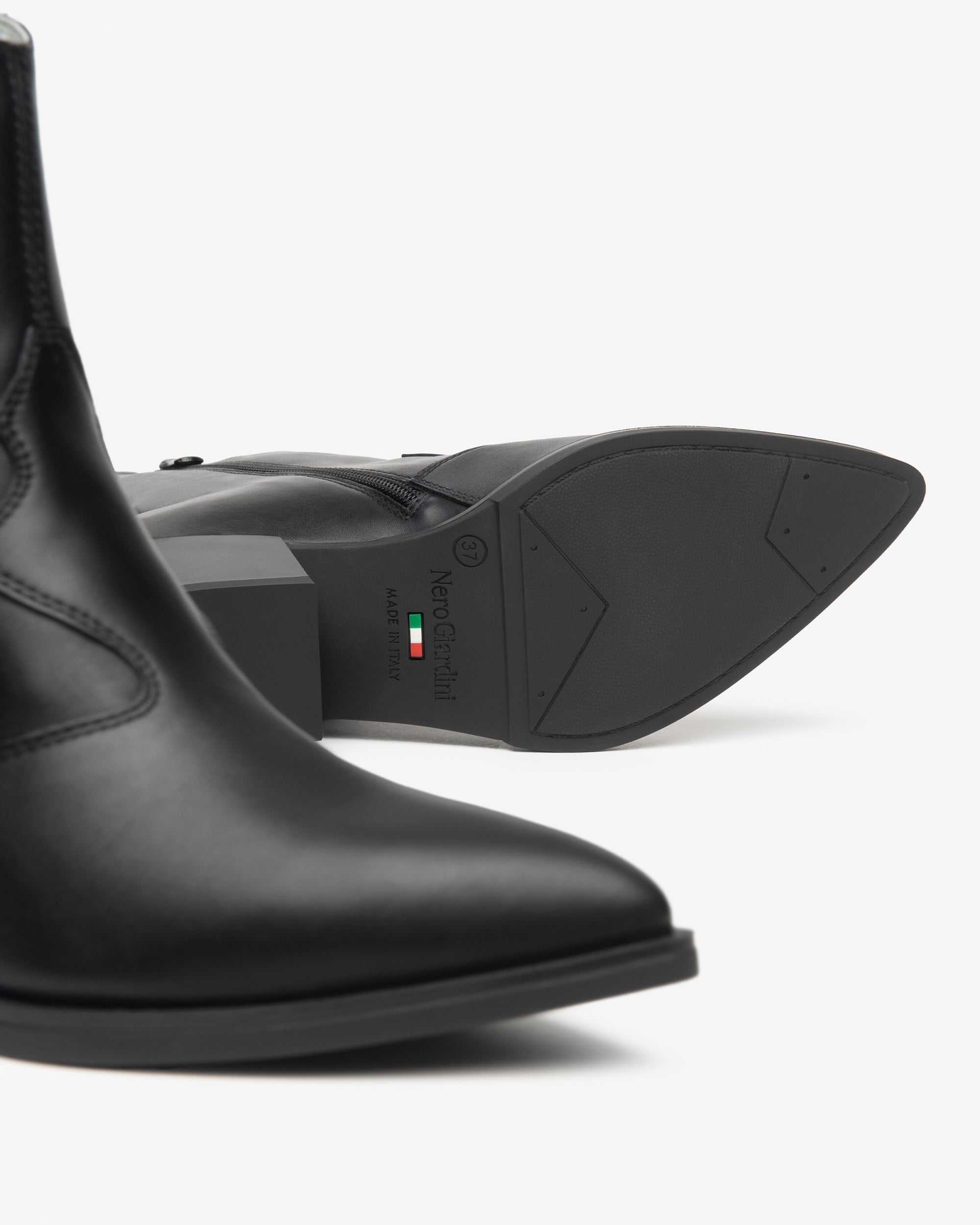 Stivaletti in pelle da donna Nero E615130D_100