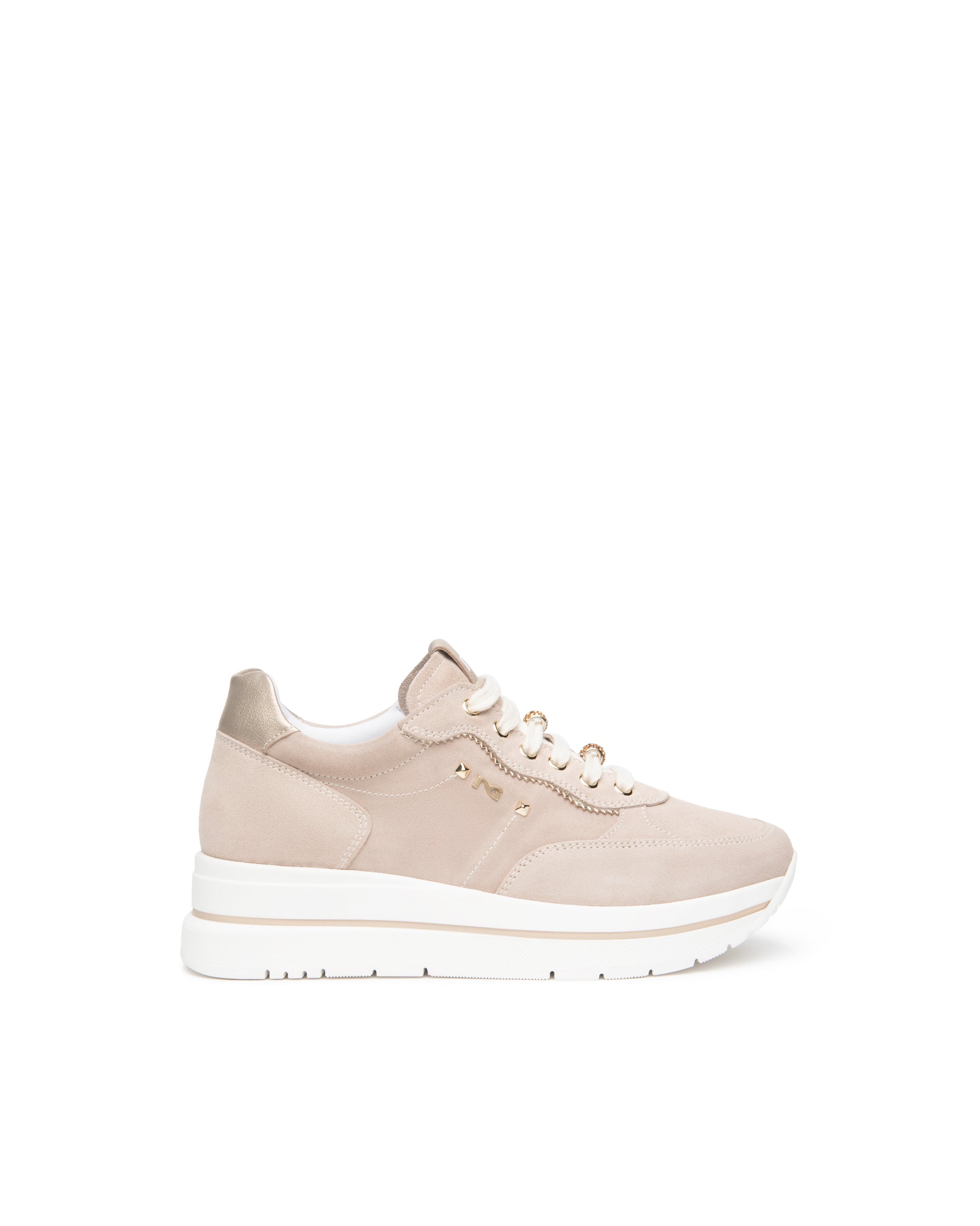 Sneakers Nero giardini Velour Beige E615200D