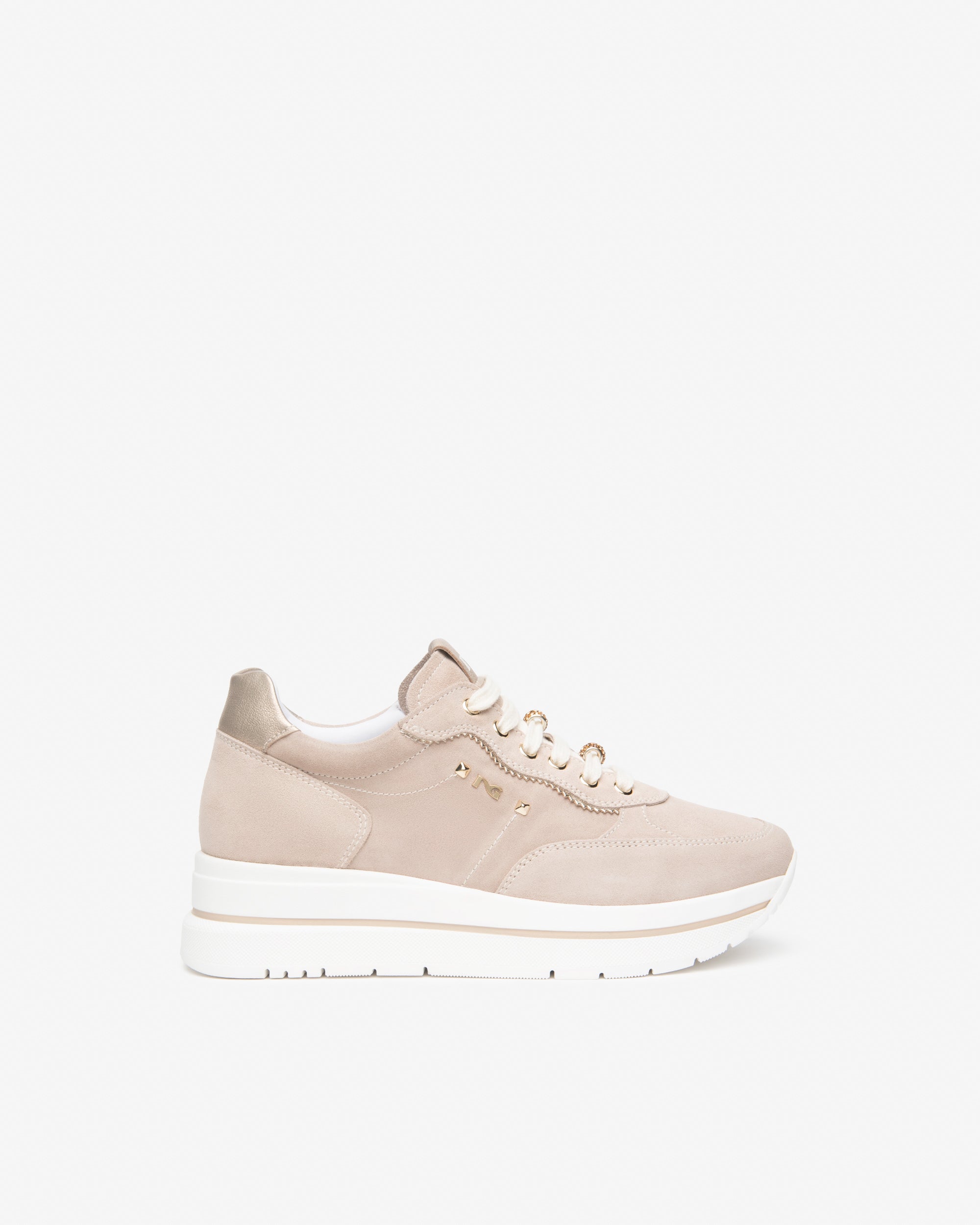 Sneakers Nero giardini Velour Beige E615200D