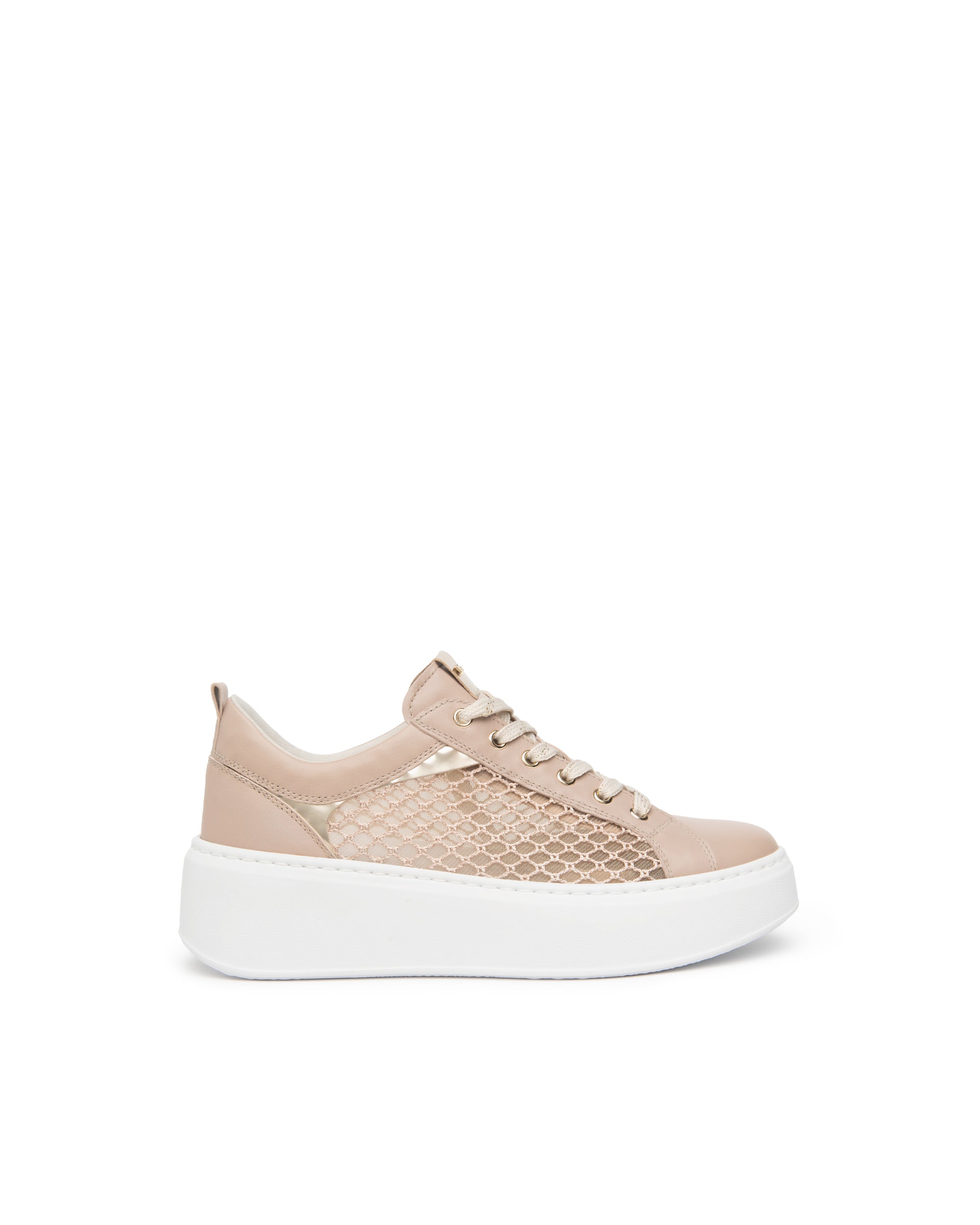 Sneakers da donna in pelle e tessuto tecnico E615273D_677
