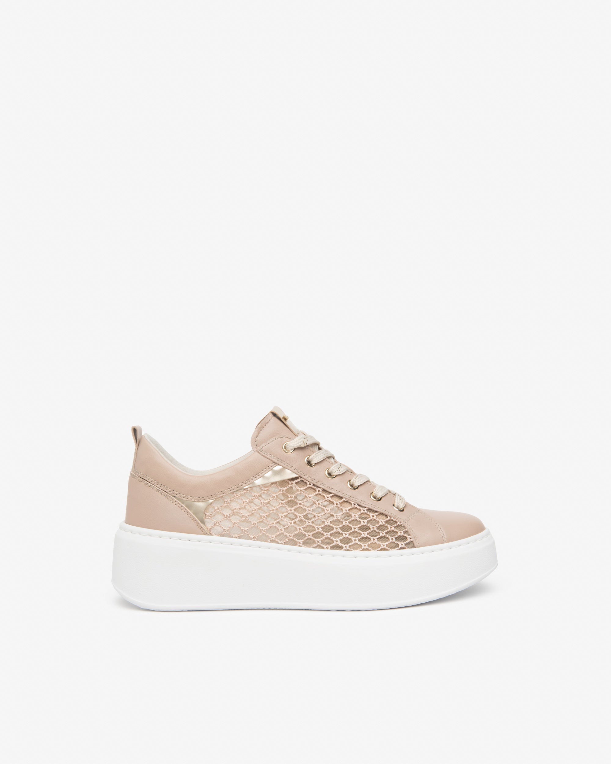 Sneakers da donna in pelle e tessuto tecnico E615273D_677