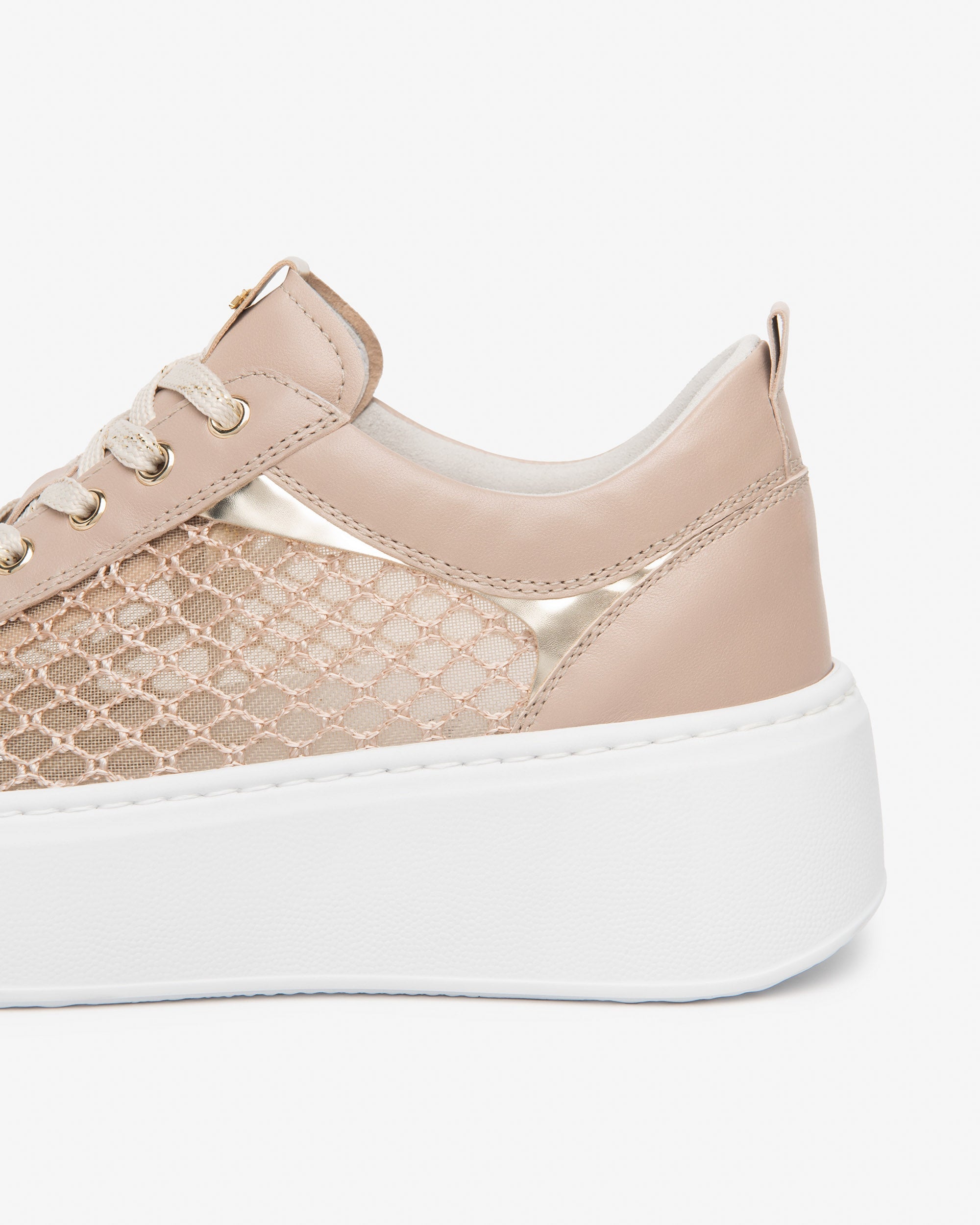 Sneakers da donna in pelle e tessuto tecnico E615273D_677