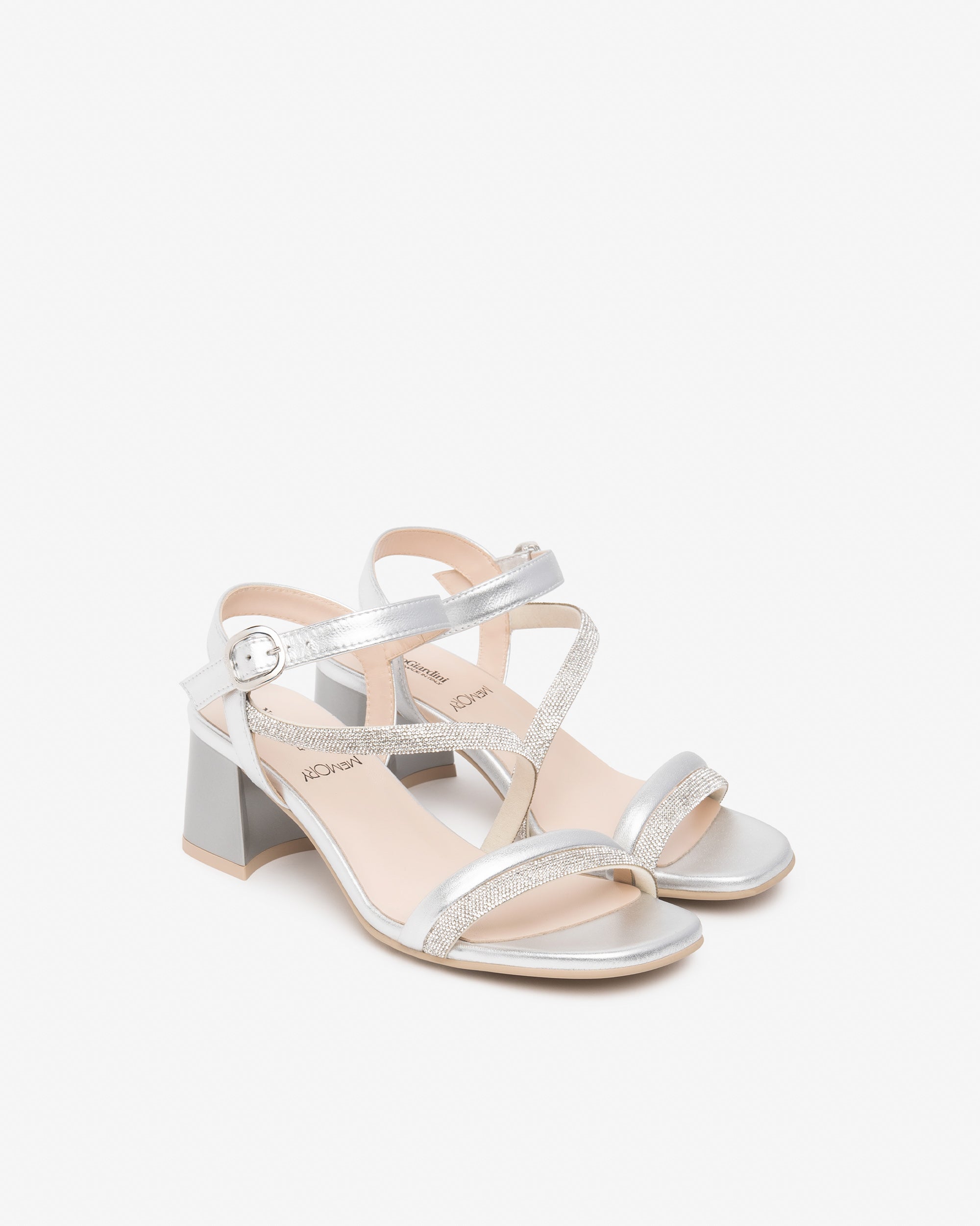 Nero Giardini art. E615721D-700 Sandali Donna in Pelle Argento