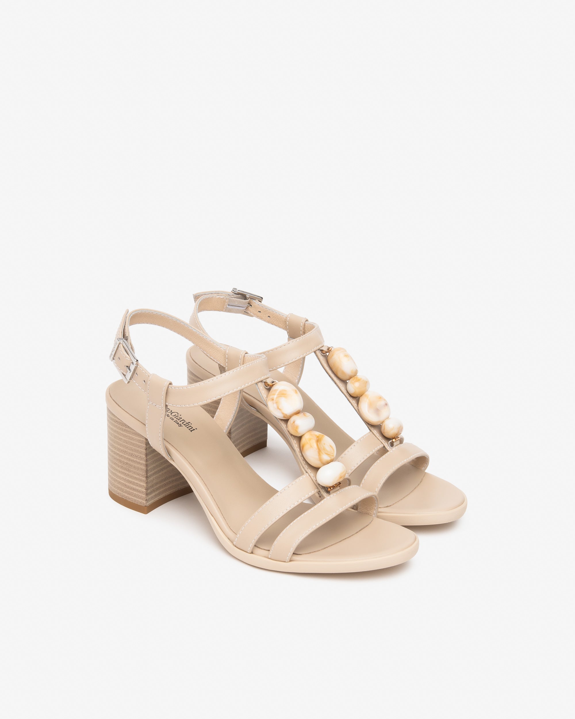 NeroGiardini Sandali Donna in Pelle  Beige Art.E615860