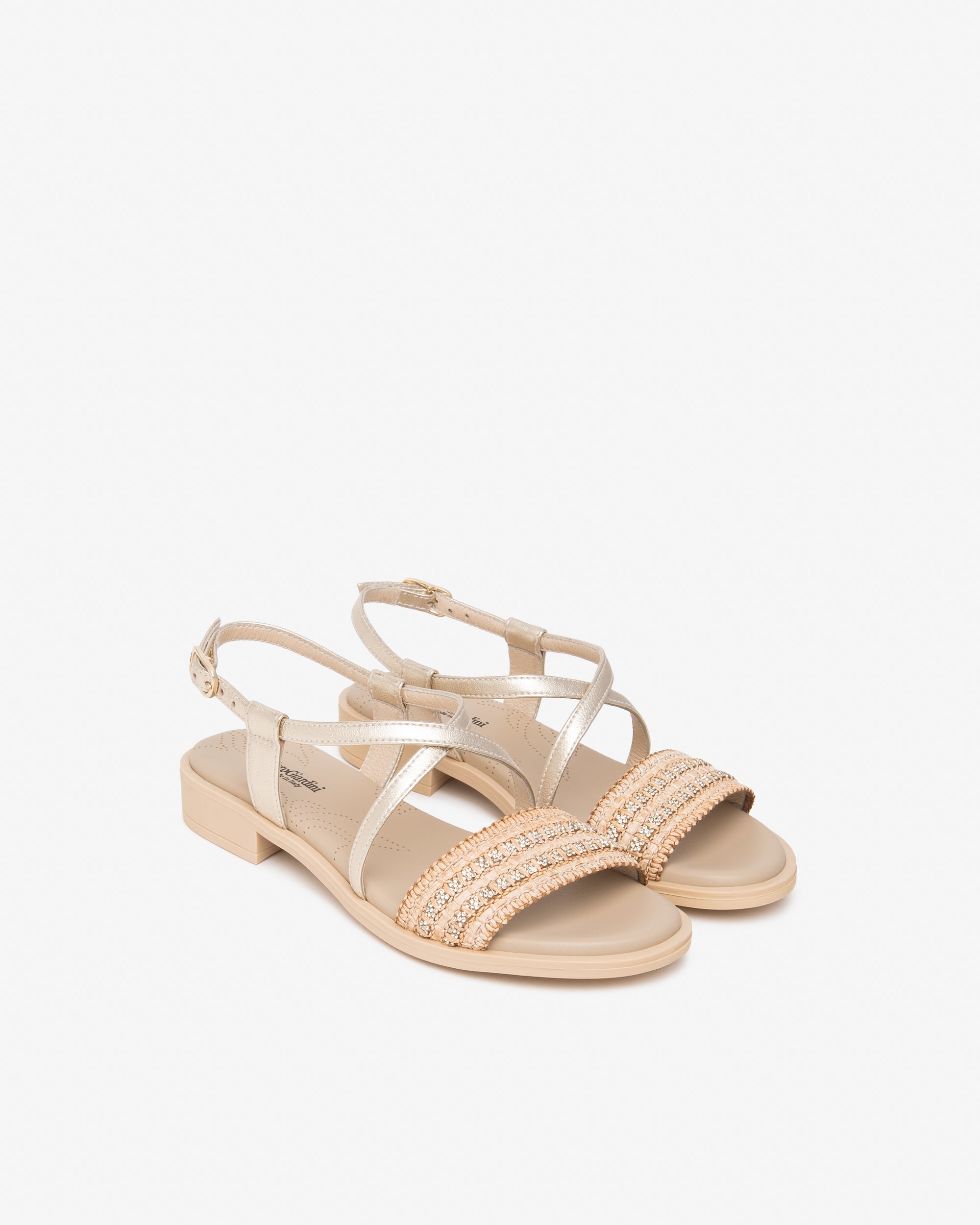 Nero Giardini Sandali Donna Miele in Pelle e Tessuto E615900D-418