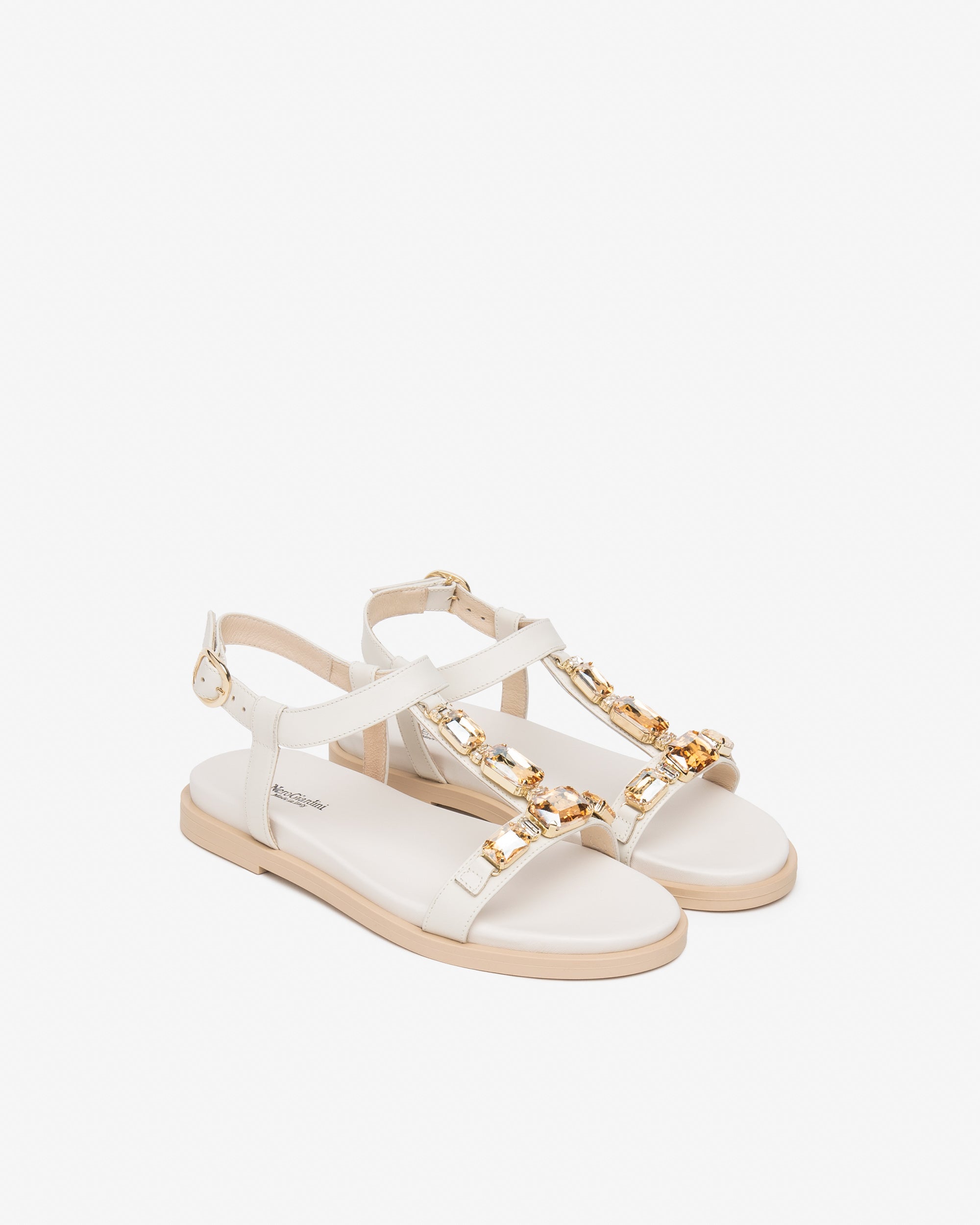 Nero Giardini Sandali Donna in Pelle Bianco E615931D-713