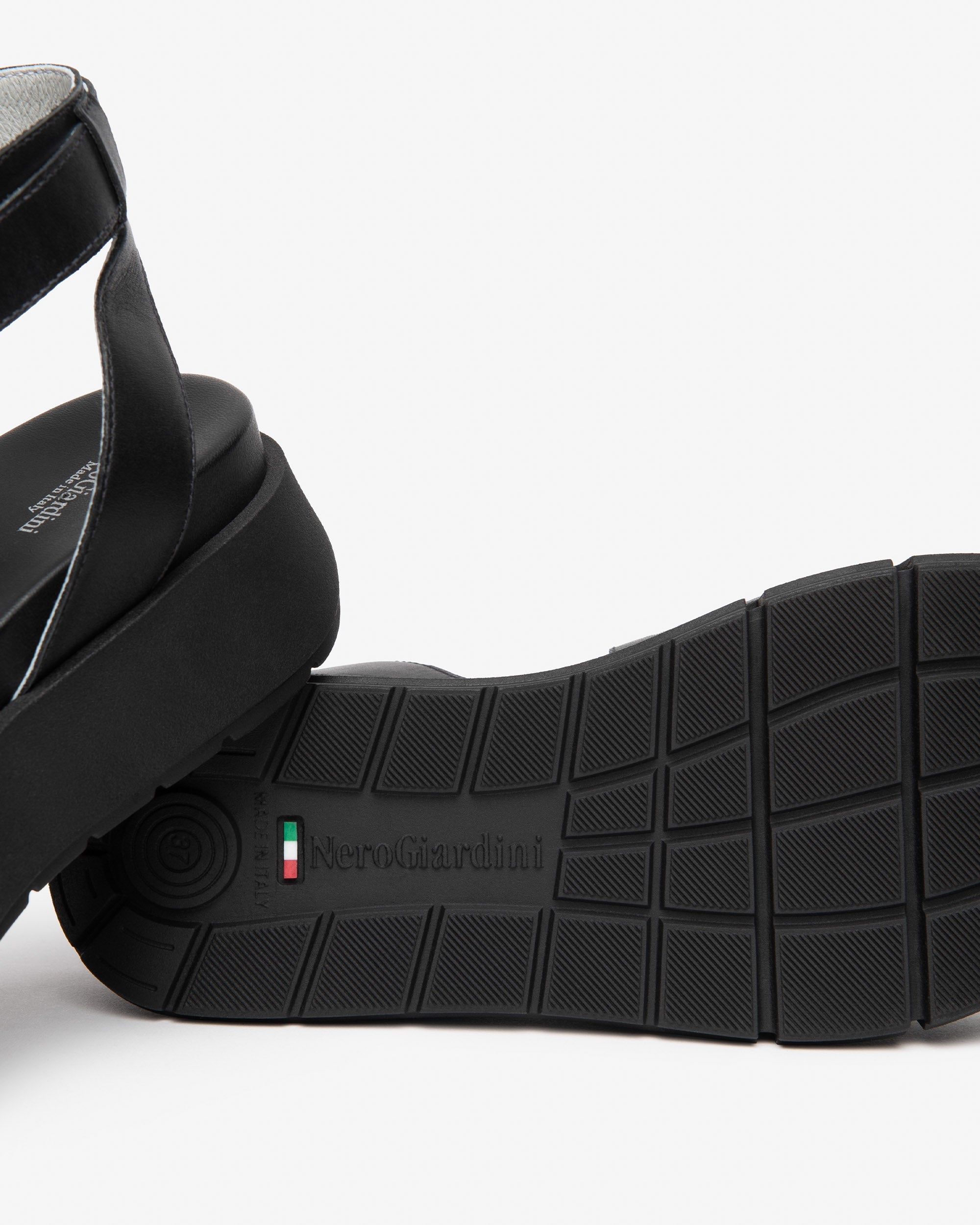 Nero Giardini E617067D-100 Sandali Donna in Pelle nero