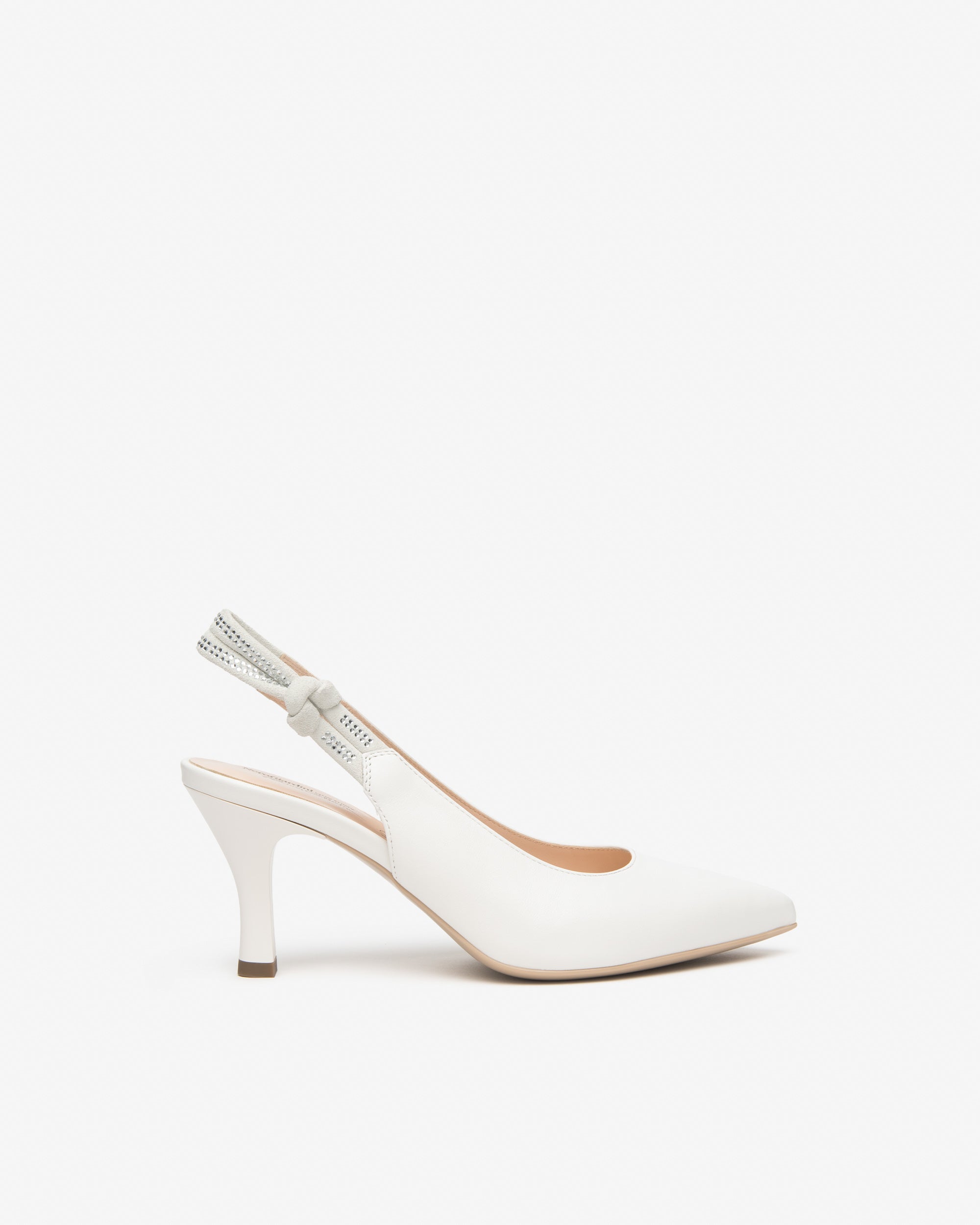 Slingback in pelle da Sposa Bianca Nero Giardini E618341DE_707