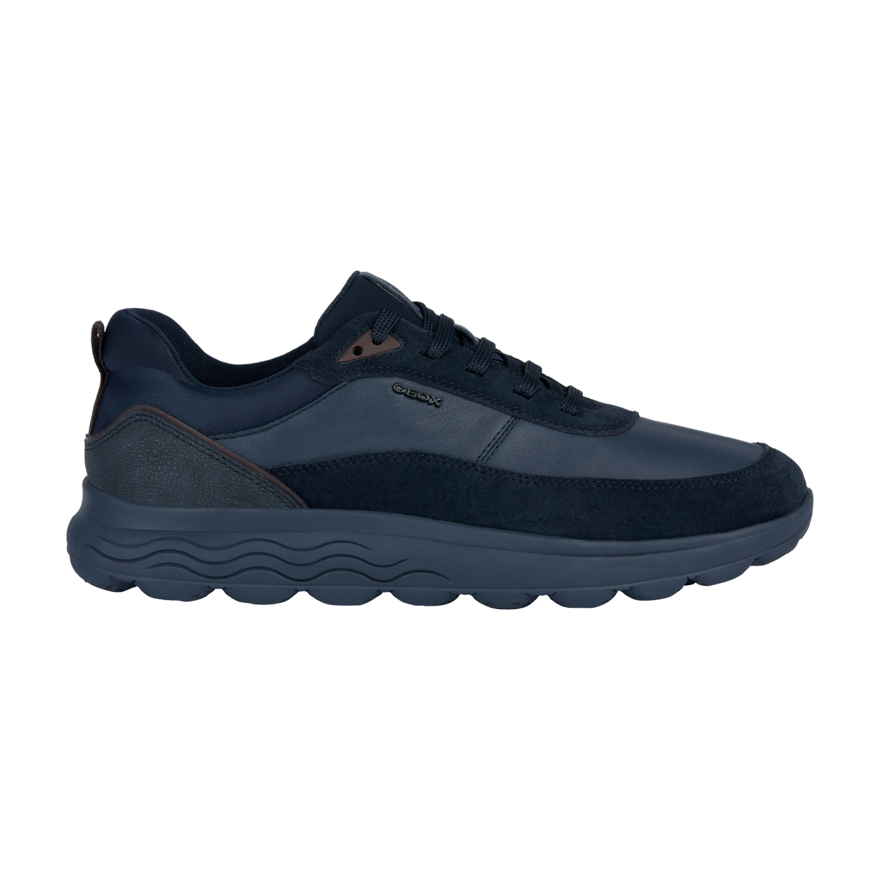 Geox men's Spherica sneakers in nappa leather and suede U16BYE 08522 C4064 blue