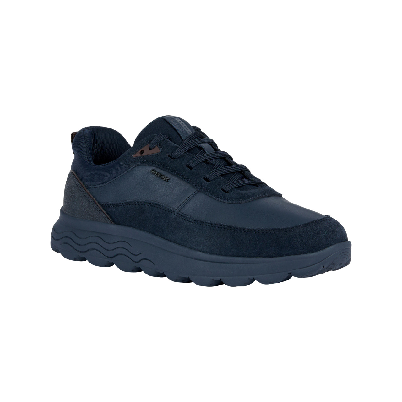 Geox men's Spherica sneakers in nappa leather and suede U16BYE 08522 C4064 blue