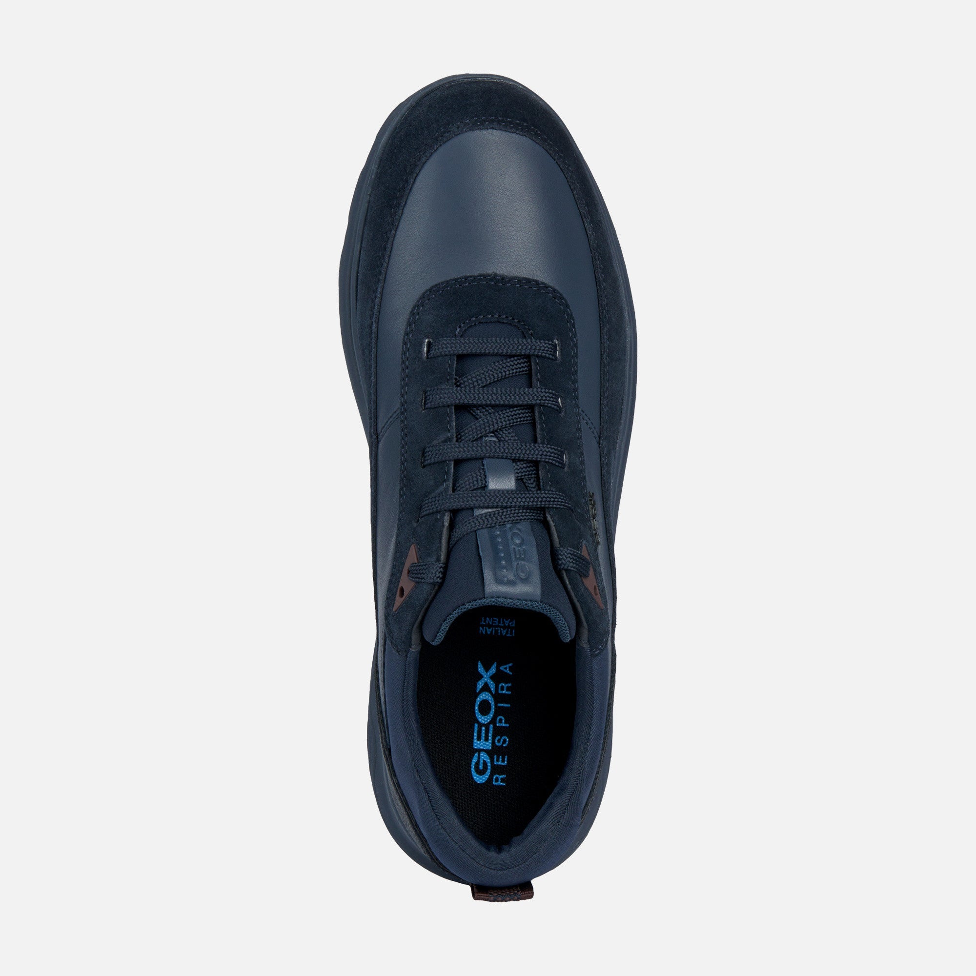 Geox men's Spherica sneakers in nappa leather and suede U16BYE 08522 C4064 blue