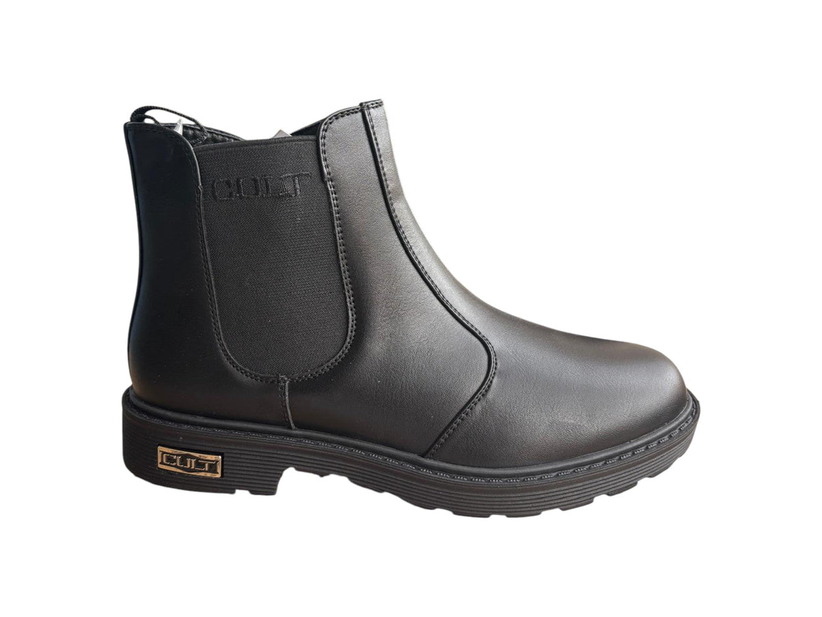 Cult stivale bimbo senza laccio con cerniera laterale T-713 31-35 nero