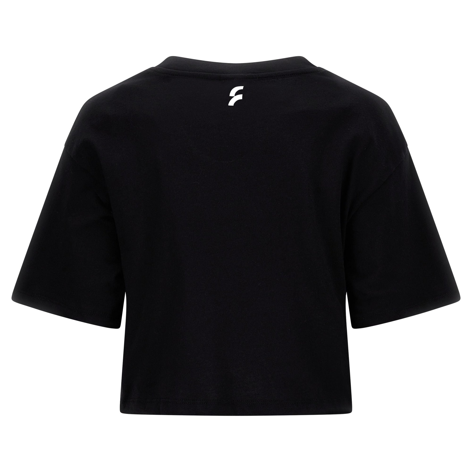 Freddy T-shirt crop top comfort con stampa lettering F2WGZT7 N black