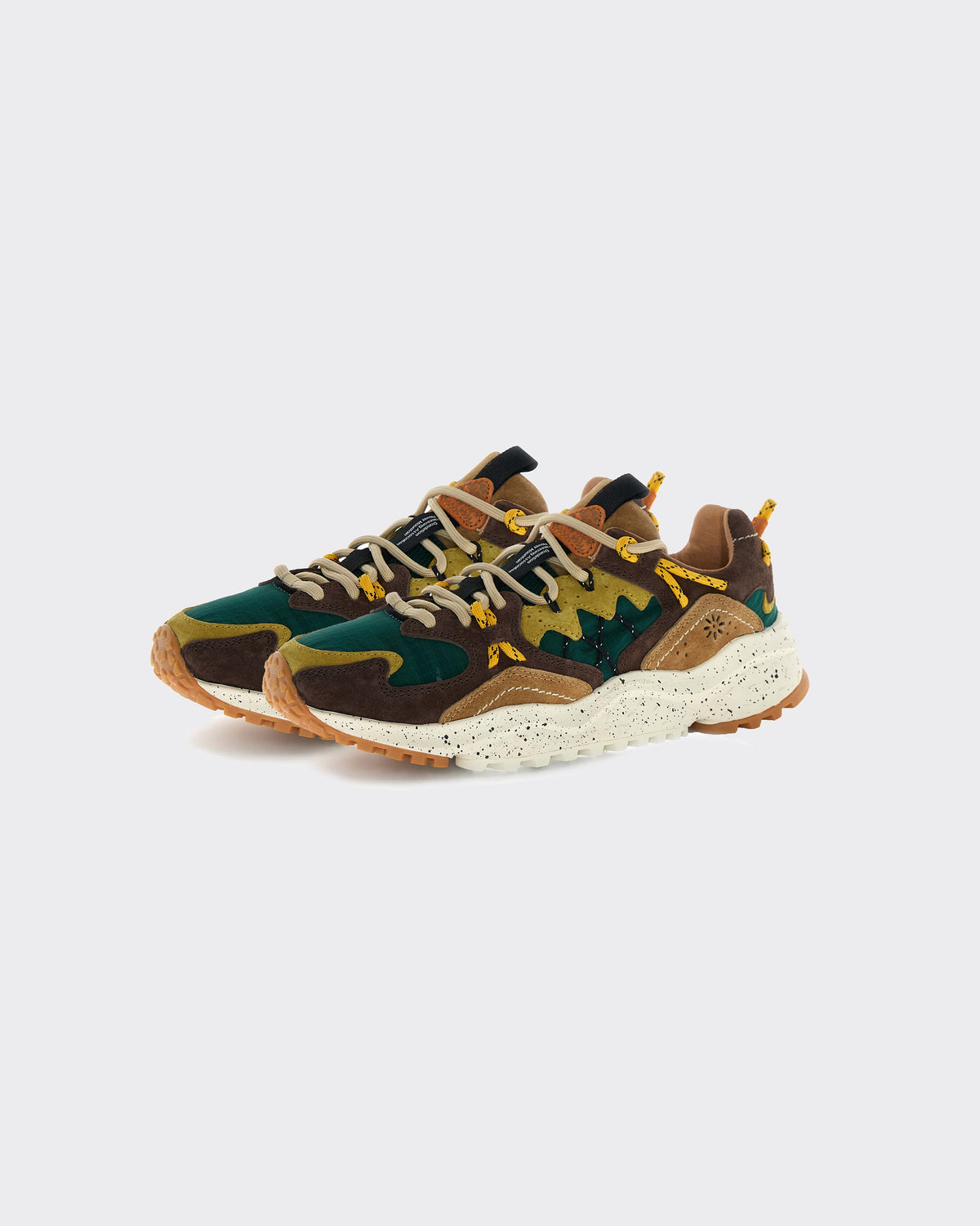 Sneakers Yamabushi Uni Suede-Nylon Dark Brown/Green Bottle/Zucca