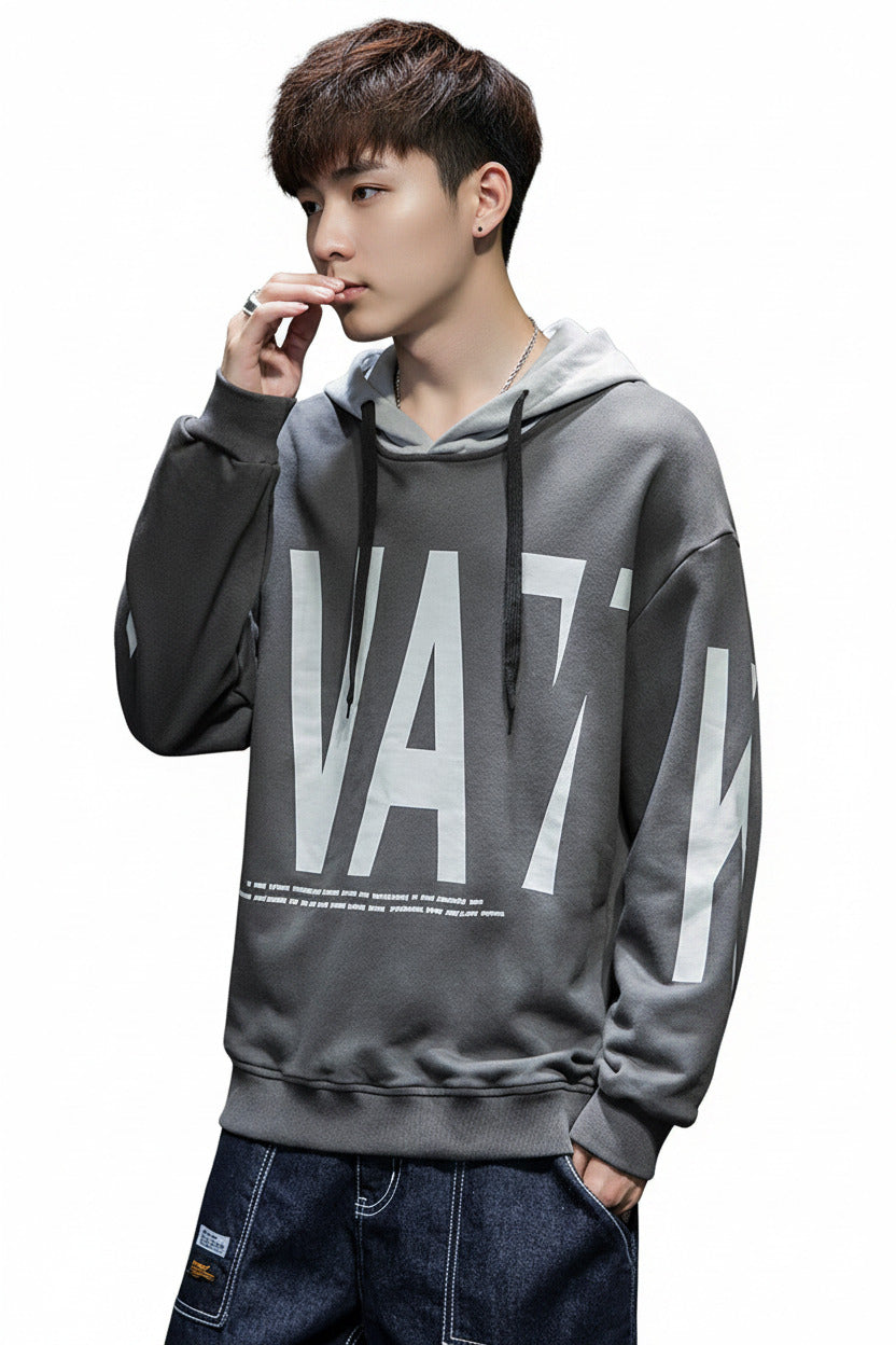Felpa con Cappuccio Uomo Oversize Streetwear
