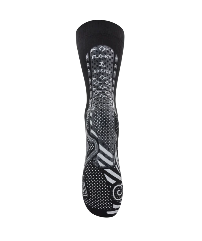 Floky Axsist 2.0 Black Biomechanical Football Sock