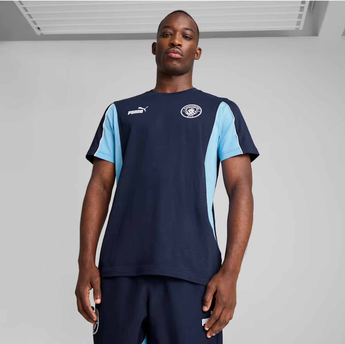Puma Tee Maglietta MCFC FtblARCHIVE Manchester City Blu Bianca e  Azzurra 2024/2025