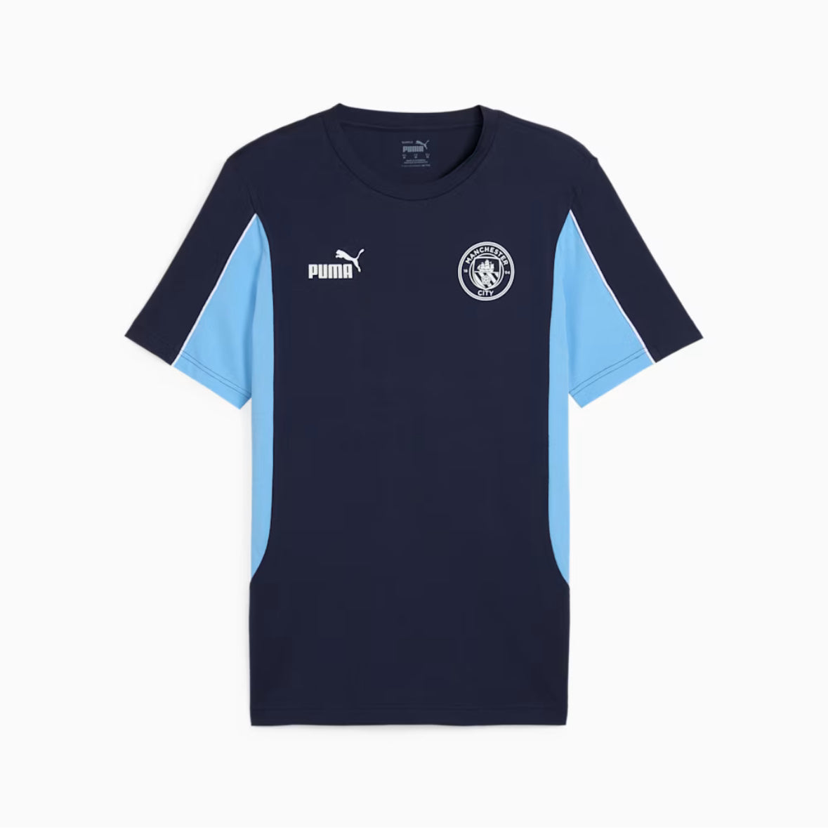 Puma Tee Maglietta MCFC FtblARCHIVE Manchester City Blu Bianca e  Azzurra 2024/2025