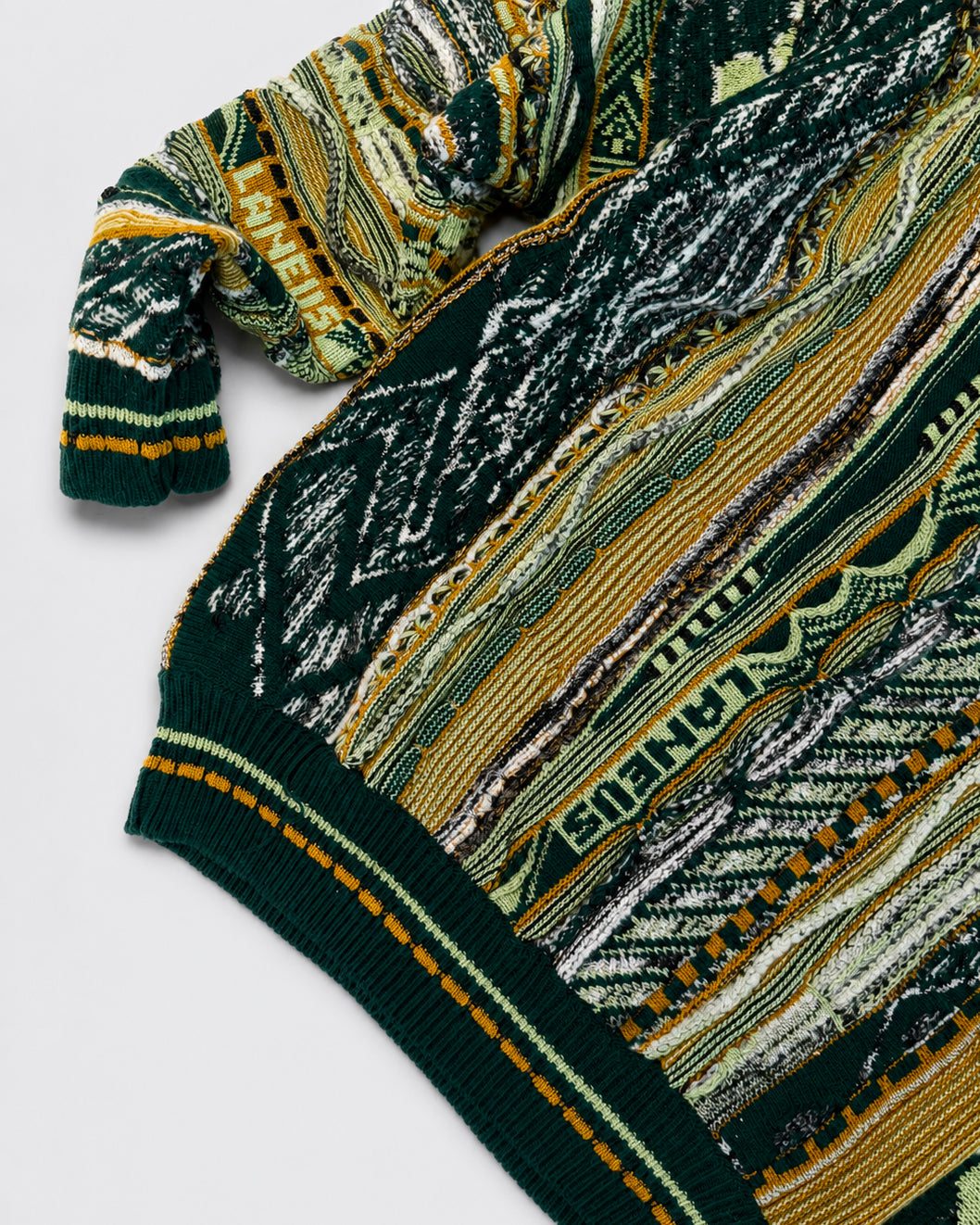 Crewneck Boxy Jacquard Verde/Multi